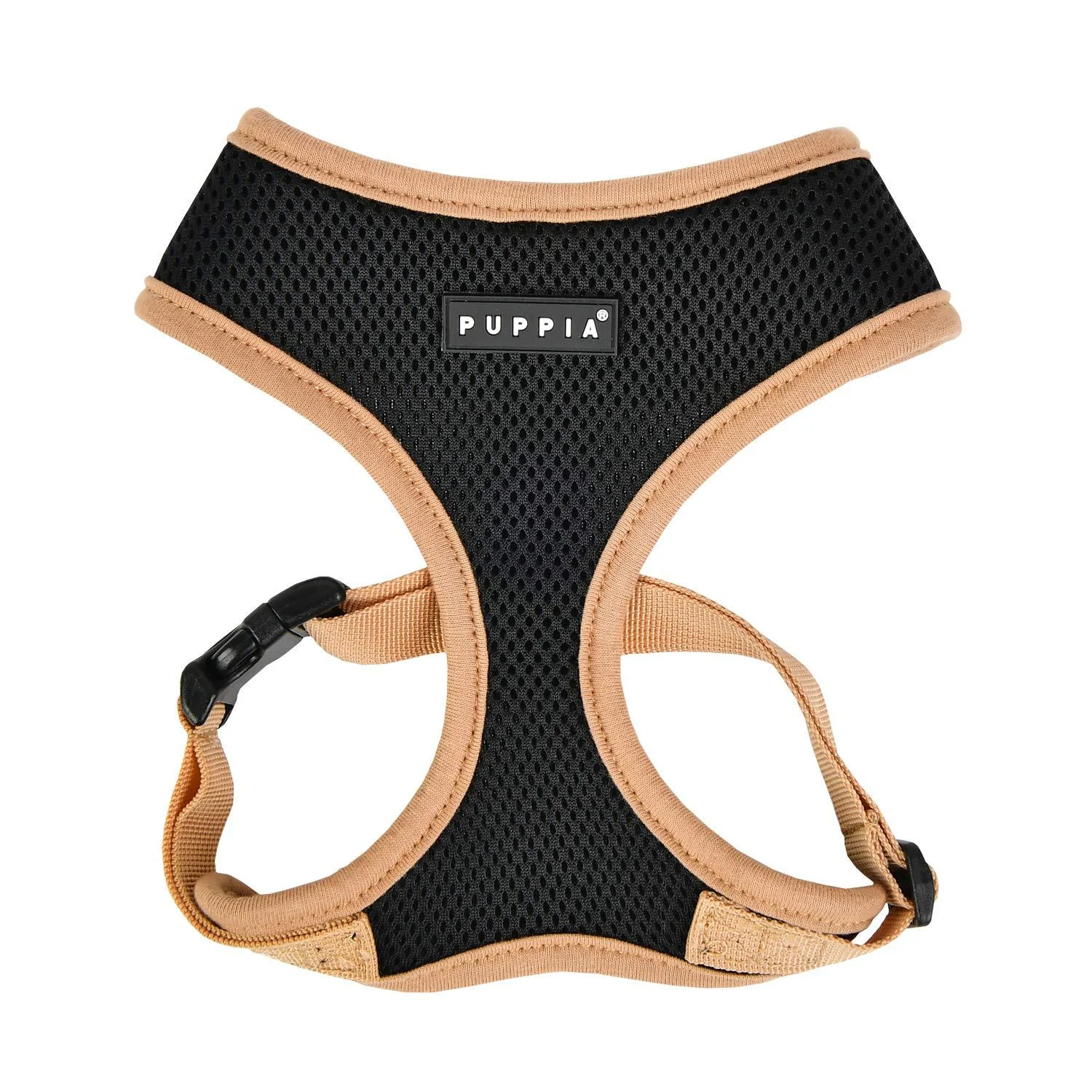 Puppia Soft Harness II - soft dog harness for small and medium -sized dogs - very comfortable and adjustable 150 ml (1 -pack) black 150 ml (1 Pack)