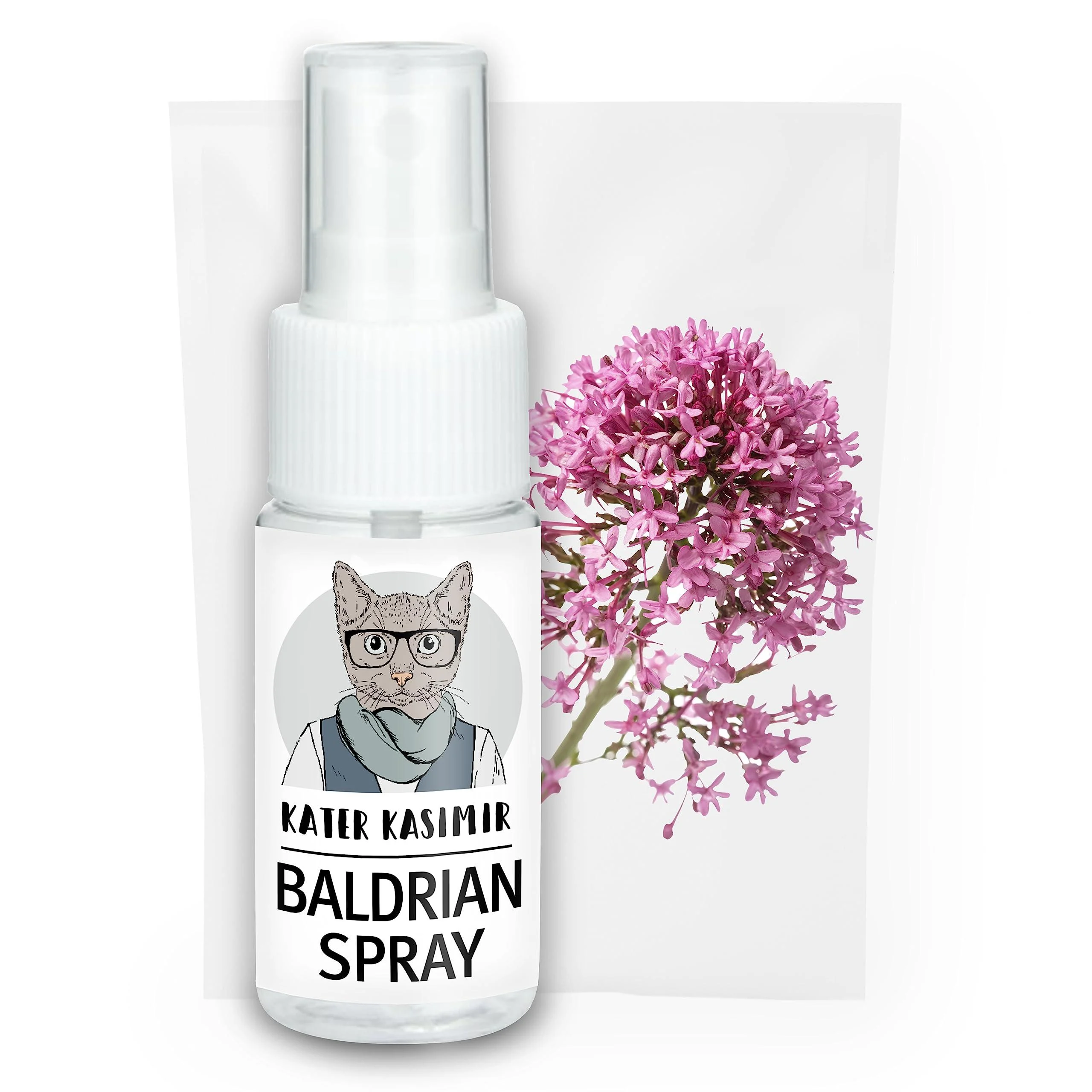 Kater Kasimir valerian spray for cats 100% naturally without additives.Baldrian Spray makes boring cat toys interesting for the self -employment of cats