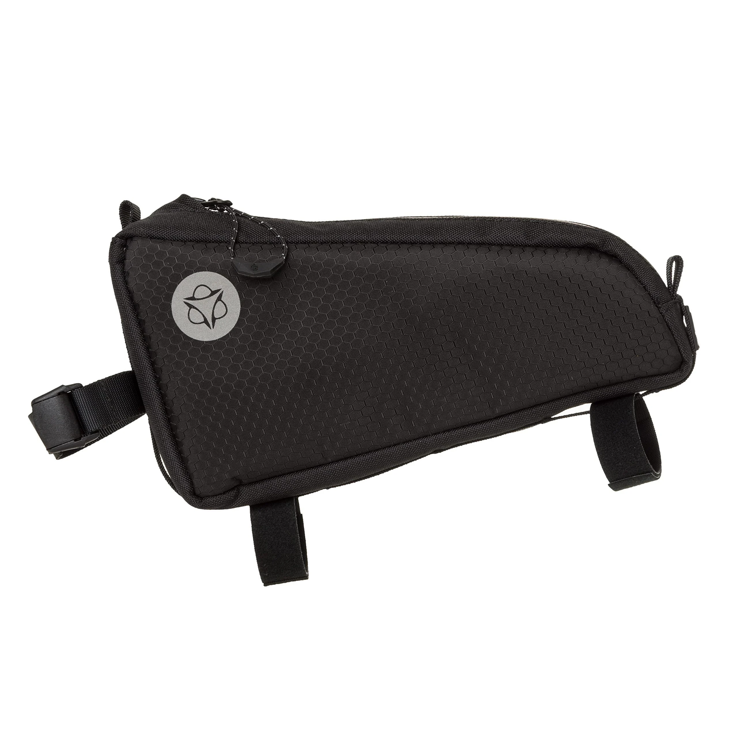 AGU TOP -TUBE Bicycle frame pocket 0.7l frame pocket bicycle water -repellent reflective simple assembly 100% recycled polyester - black 0.7 black