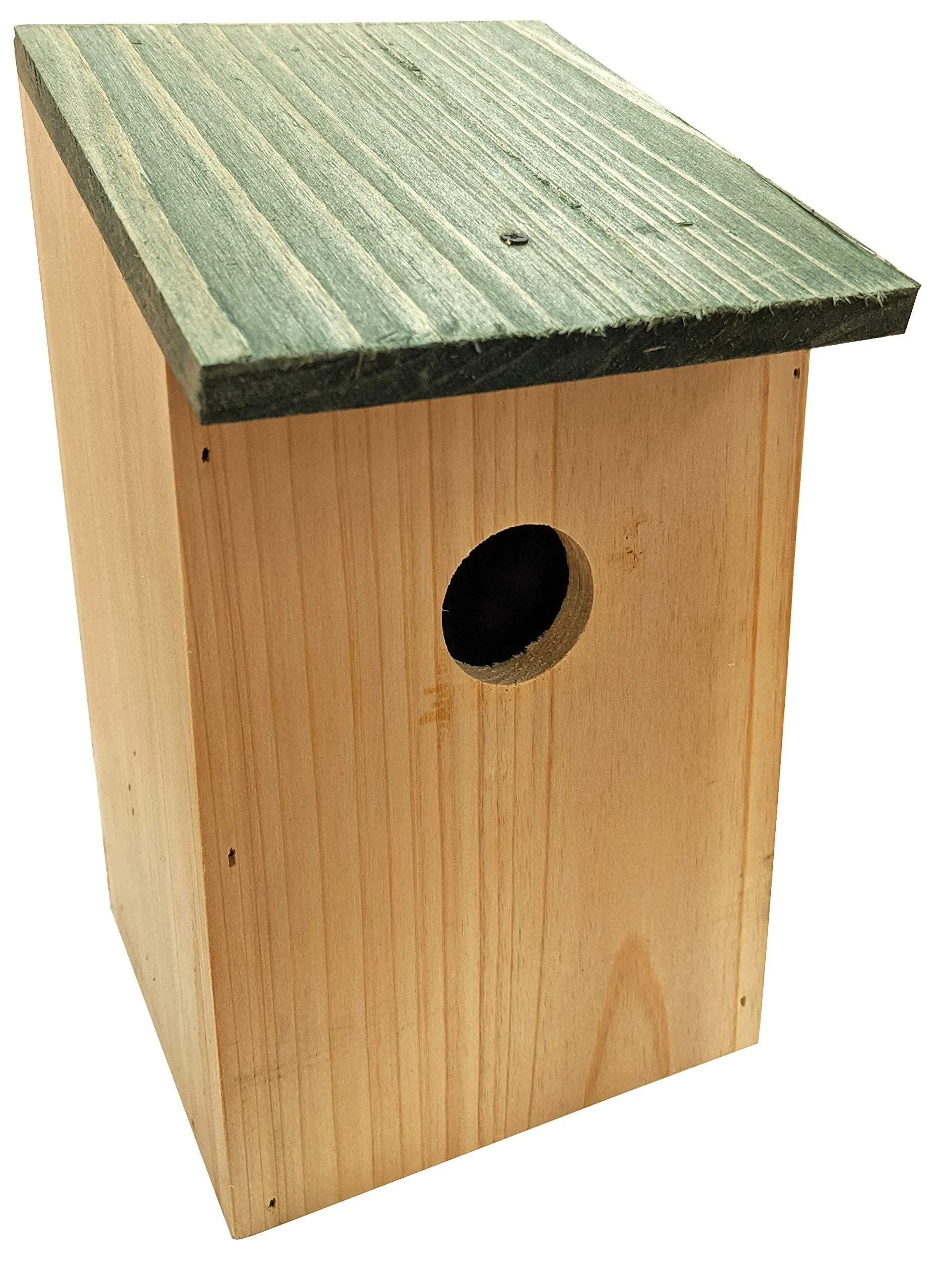 Wooden Nesting Box Wild Bird House Traditional Hinged Roof Garden Nester 1 - Quickdraw