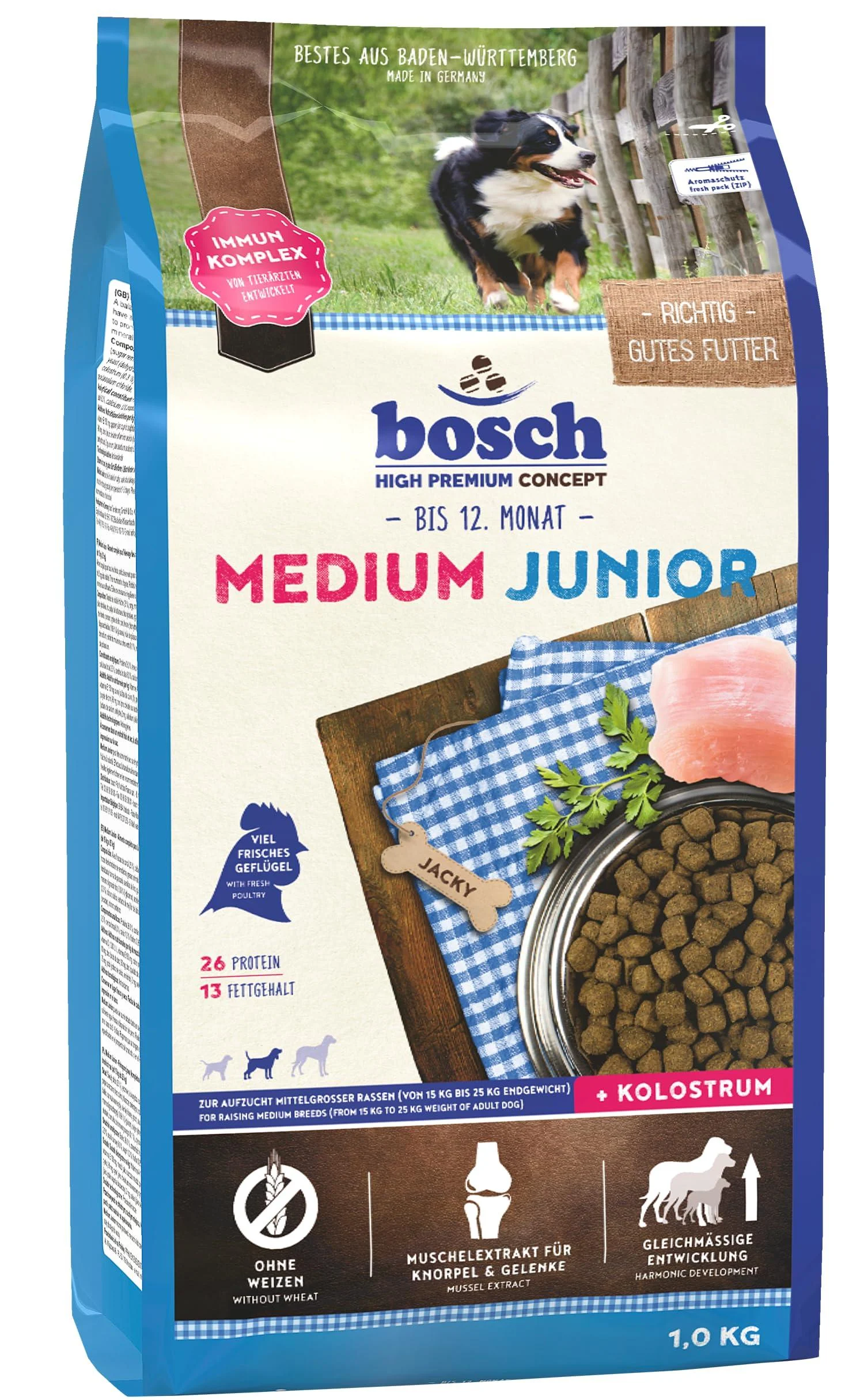 bosch HPC Medium Junior | Dry dog food for raising medium-sized breeds | 1 x 3 kg 3 kg (1 pack)