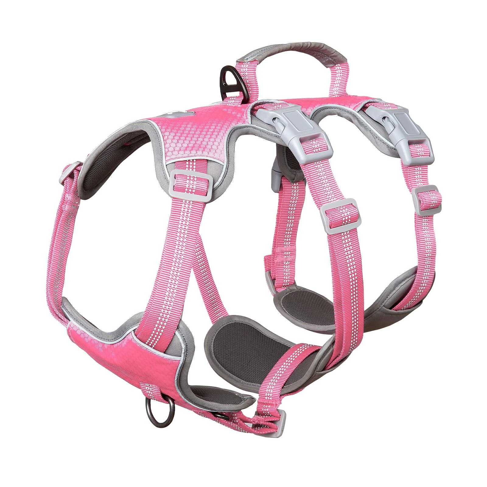 Huntboo Outbreak -proof dishes dogs dishes reflective dishes with padded handle waterproof adjustable vest for medium -sized dogs that go for a walk train (pink m) medium (pack with 1) rose