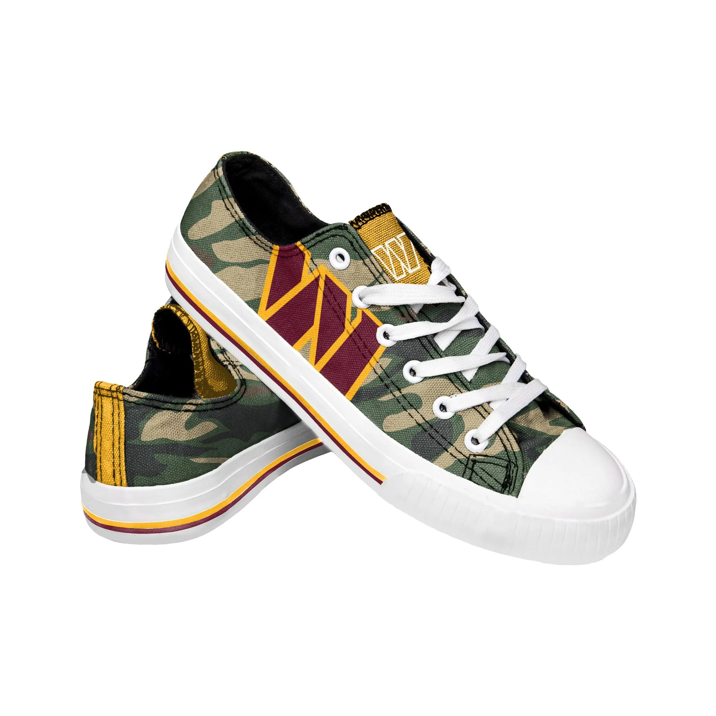 Washington Commanders NFL Womens Camo Low Top Canvas Shoes - 9