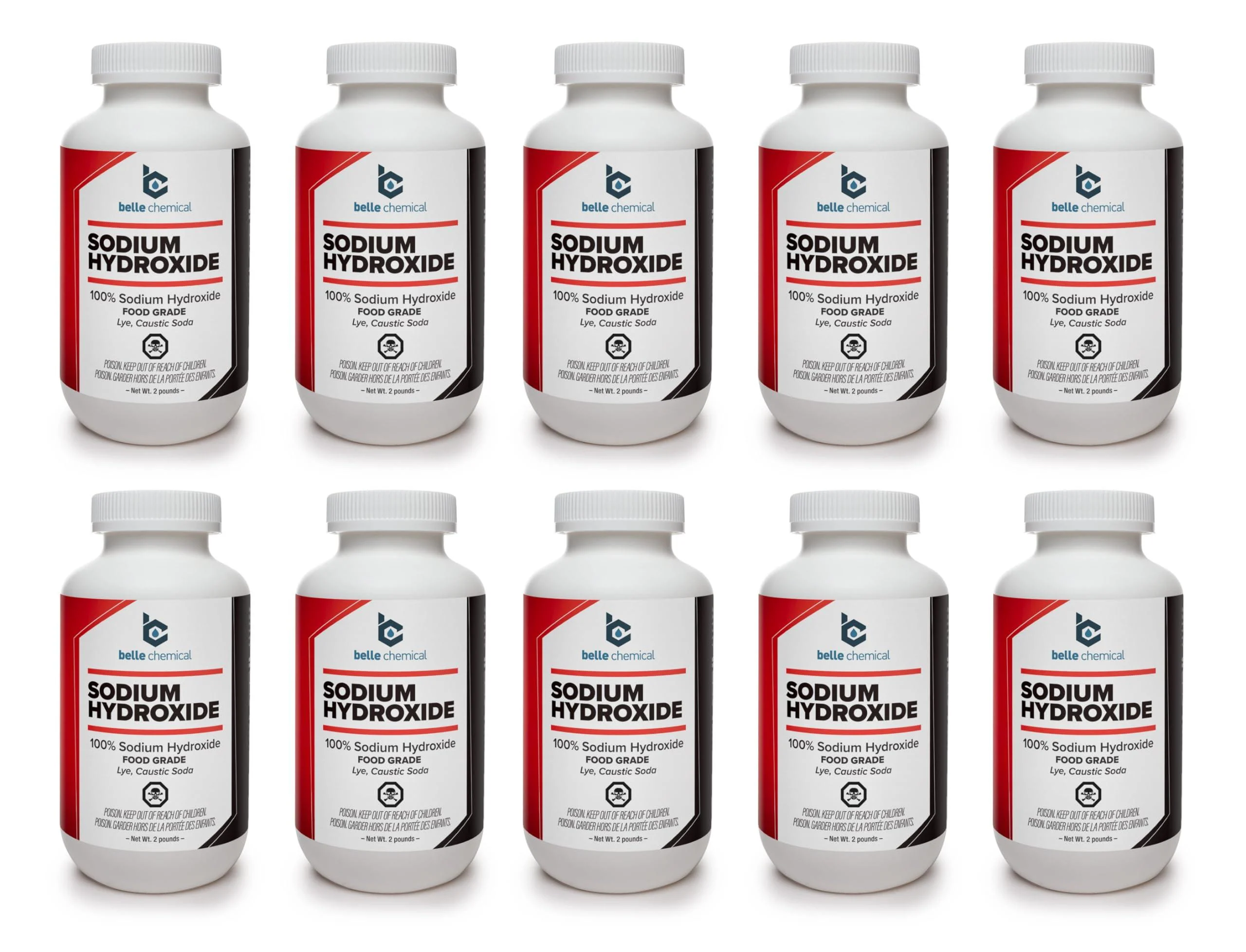 Sodium Hydroxide (Food Grade) (Lye Caustic Soda) (20 Pounds) - Belle Chemical