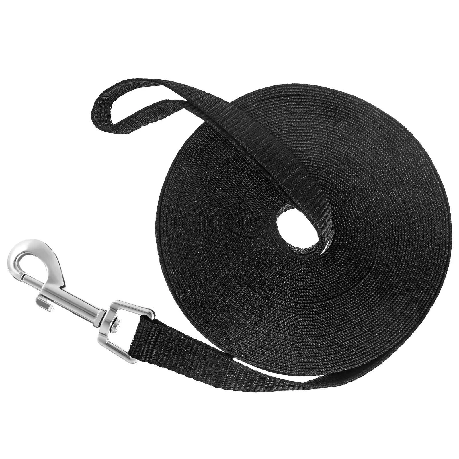Fanshiontide Dog Training Lead Leash 10m/33ft Long Lead For Large Medium and Small Dogs Long Dog Recall Lead Recall Obedience Line Leash for Pet (Black)