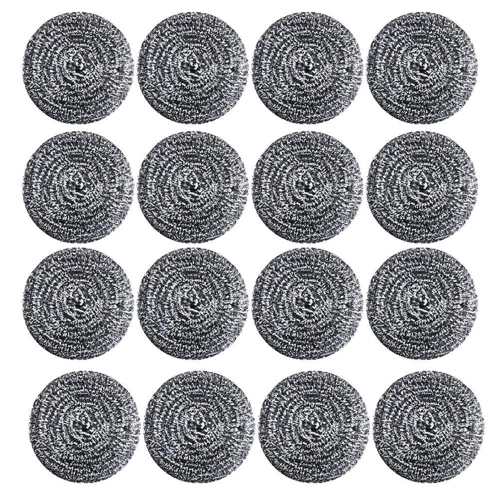 Lanyazet 16 PCS Stainless Steel Sponges Scrubbers Utensil Scrubber Scouring Pads Ball for Removing Rust Dirty Cleaner