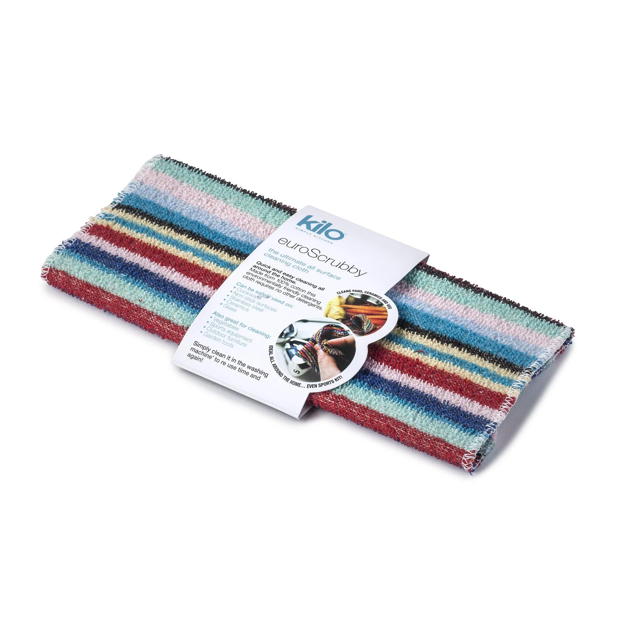 Kilo Non-Scratch Scourer Purpose Environmentally Friendly Scrubby Multi Colour (11 /28cm) Cotton 28 x 28 x 0.01 cm 28x28cm