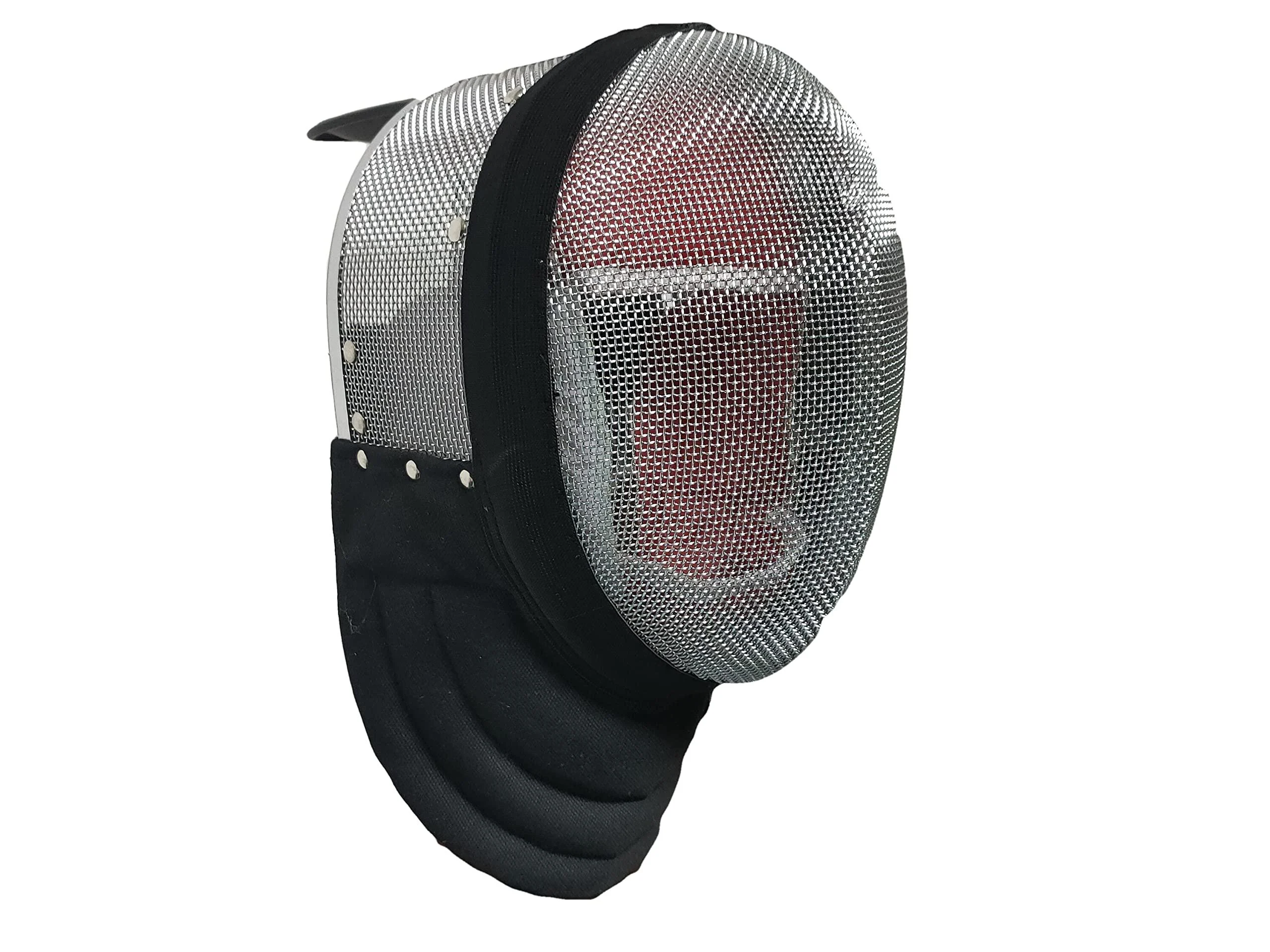 ASAki Hema Fencing Mask with 350N Stab-Proof Fabric,CE350N,Hema Gear with Full Coverage Lining(Removable and Washable.Silver. Large