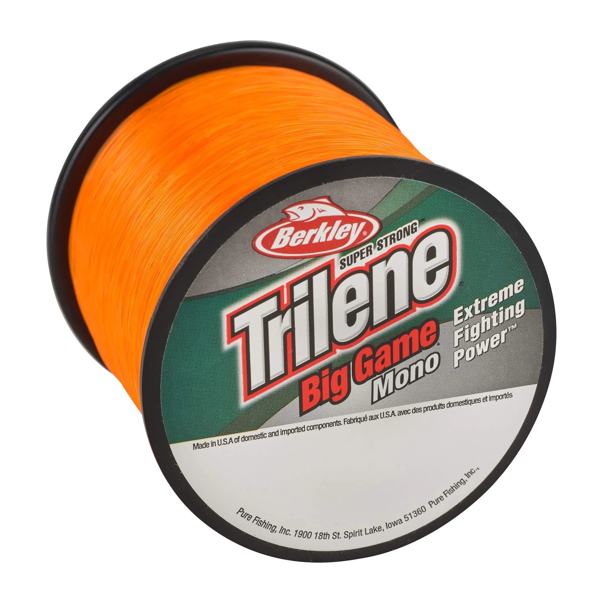 Berkley Trilene Big Game, Blaze Orange, 20lb | 9kg, 650yd | 594m Monofilament Fishing Line, Suitable for Saltwater and Freshwater Environments