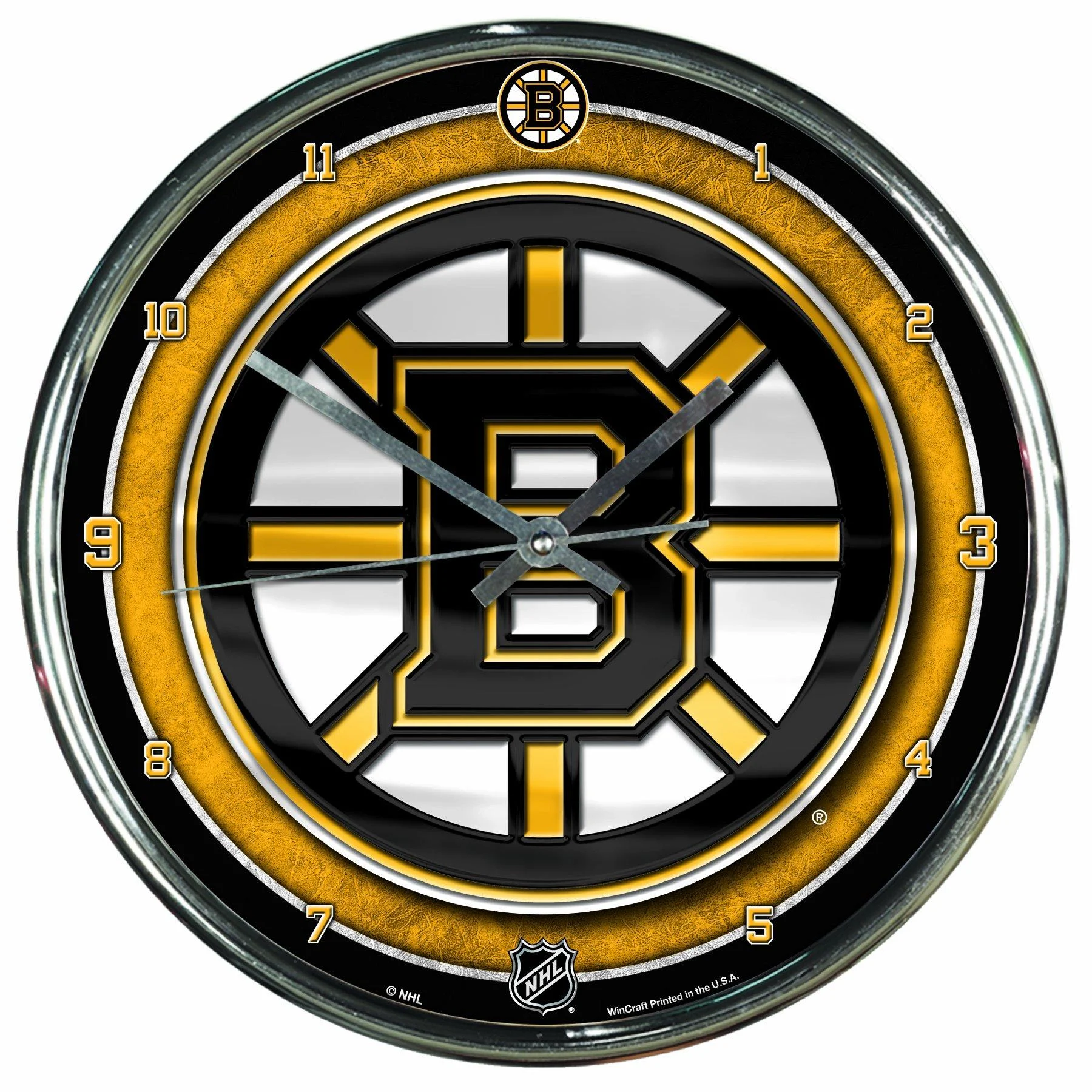 Wincraft NHL Clock Chrome 30.5 x 30.5 cm Boston Bruins