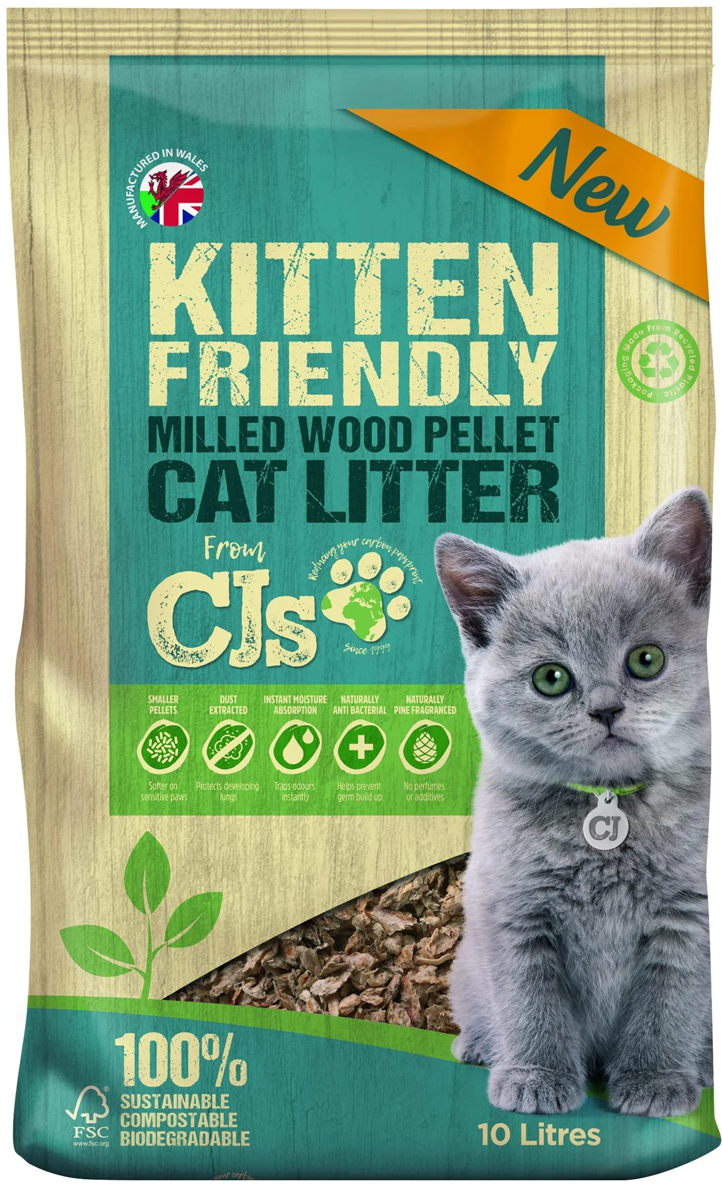 Blazers Kitten Friendly Cat Litter Beige 10L
