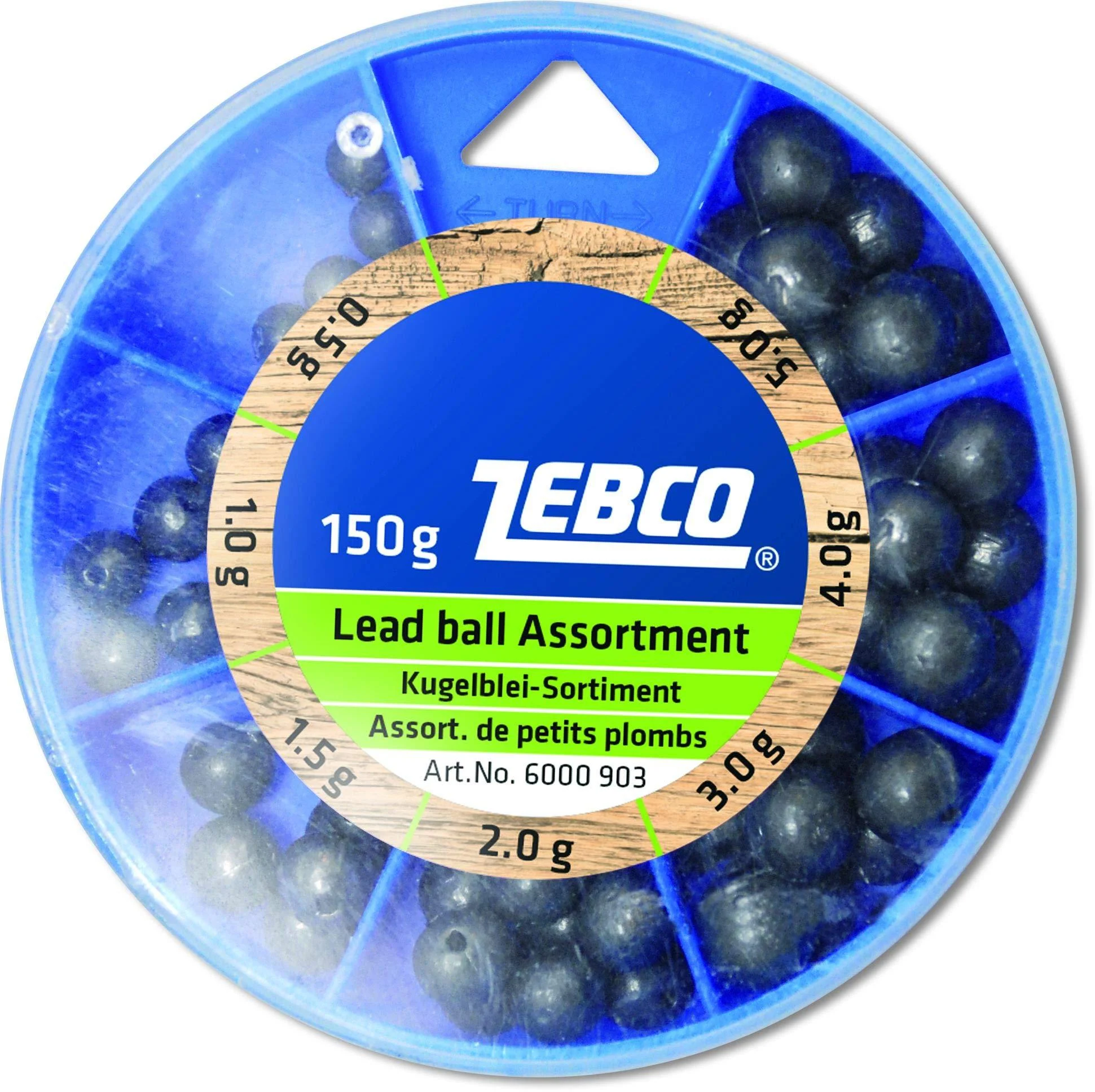 Zebco 6000903 ball lead from 0.5 to 5 g