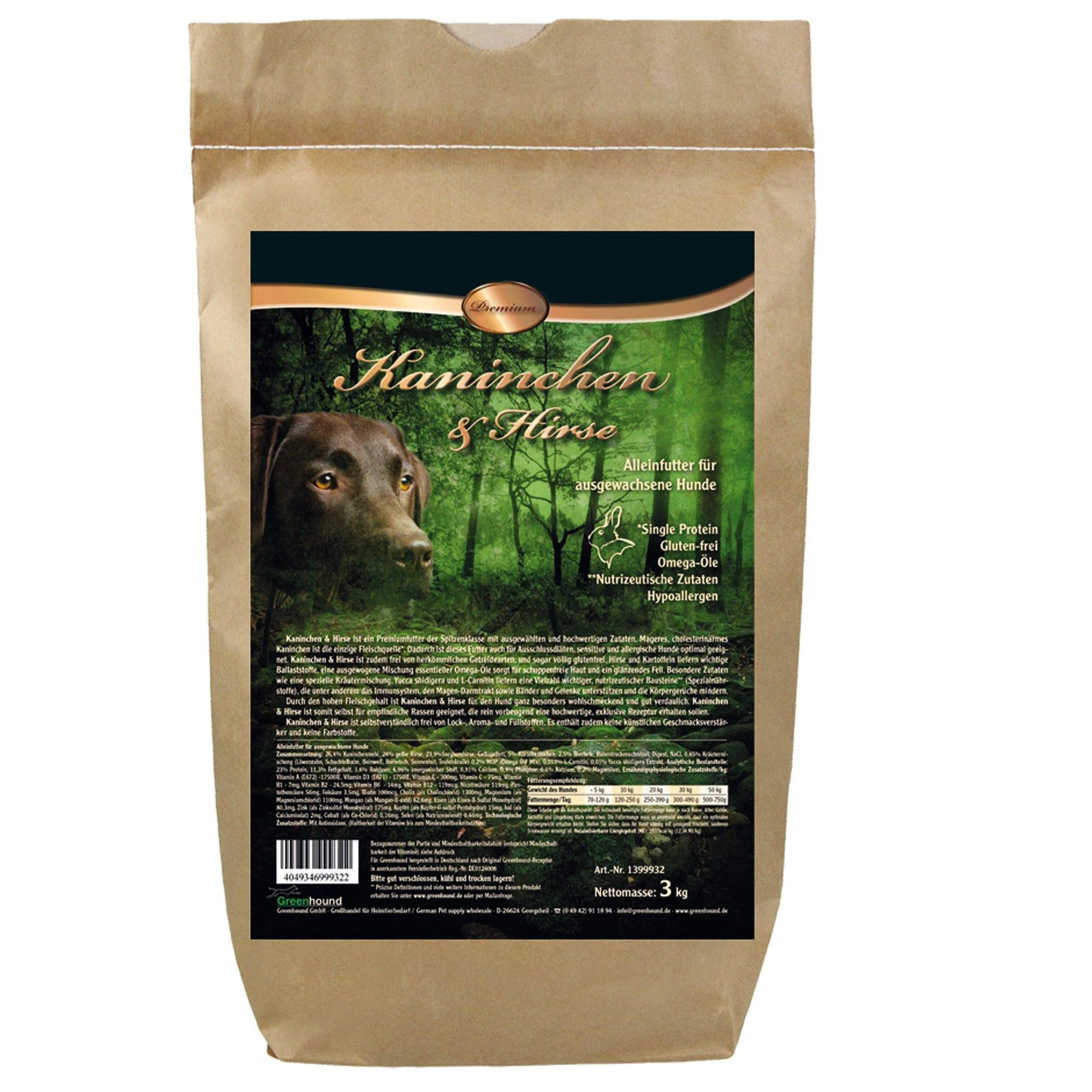 Schecker Food - For dogs - Flavor: rabbit (single protein source) - Gluten free - Hypoallergenic