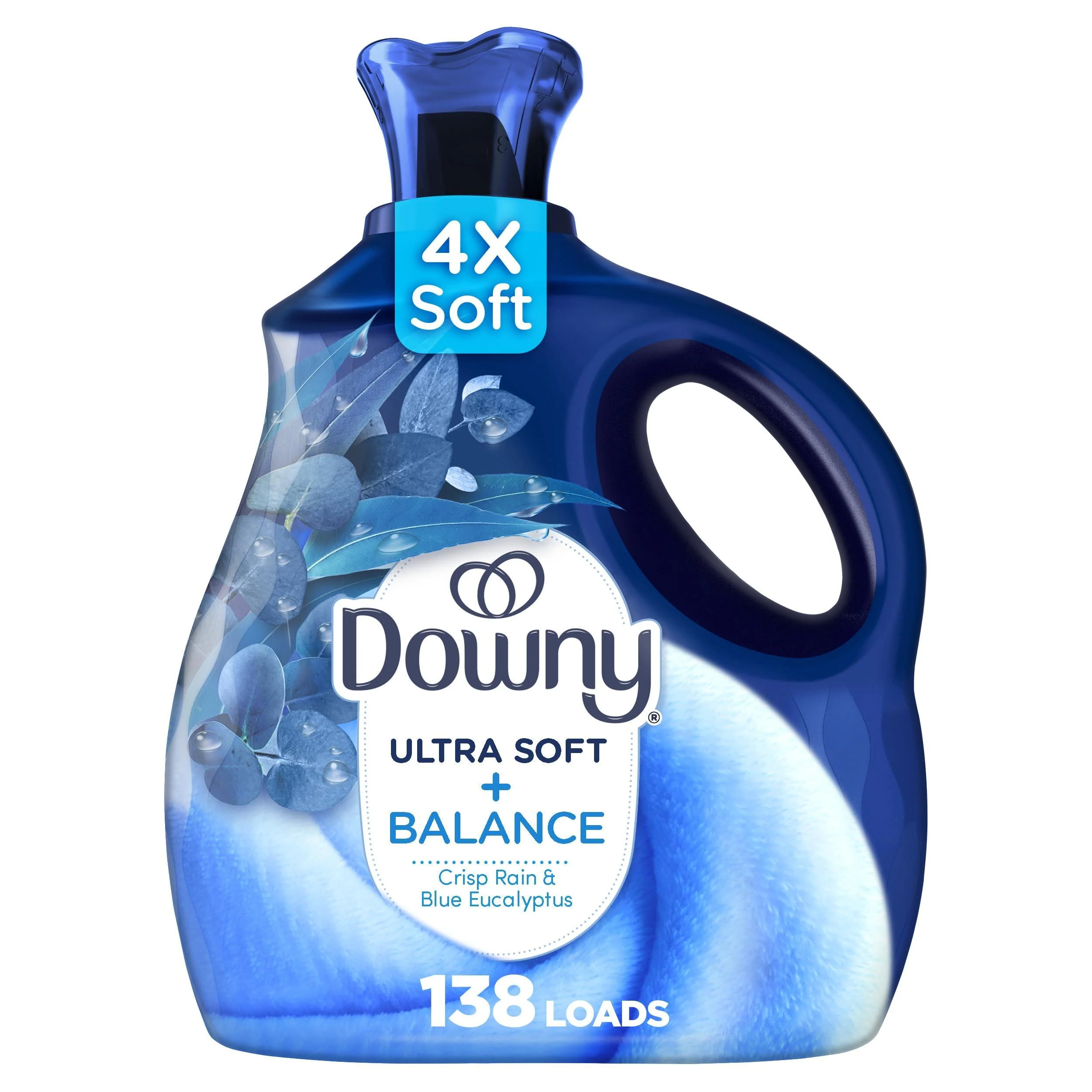Downy Ultra Soft Fabric Softener Liquid Balance Crisp Rain and Blue Eucalyptus 93 fl oz 138 Loads