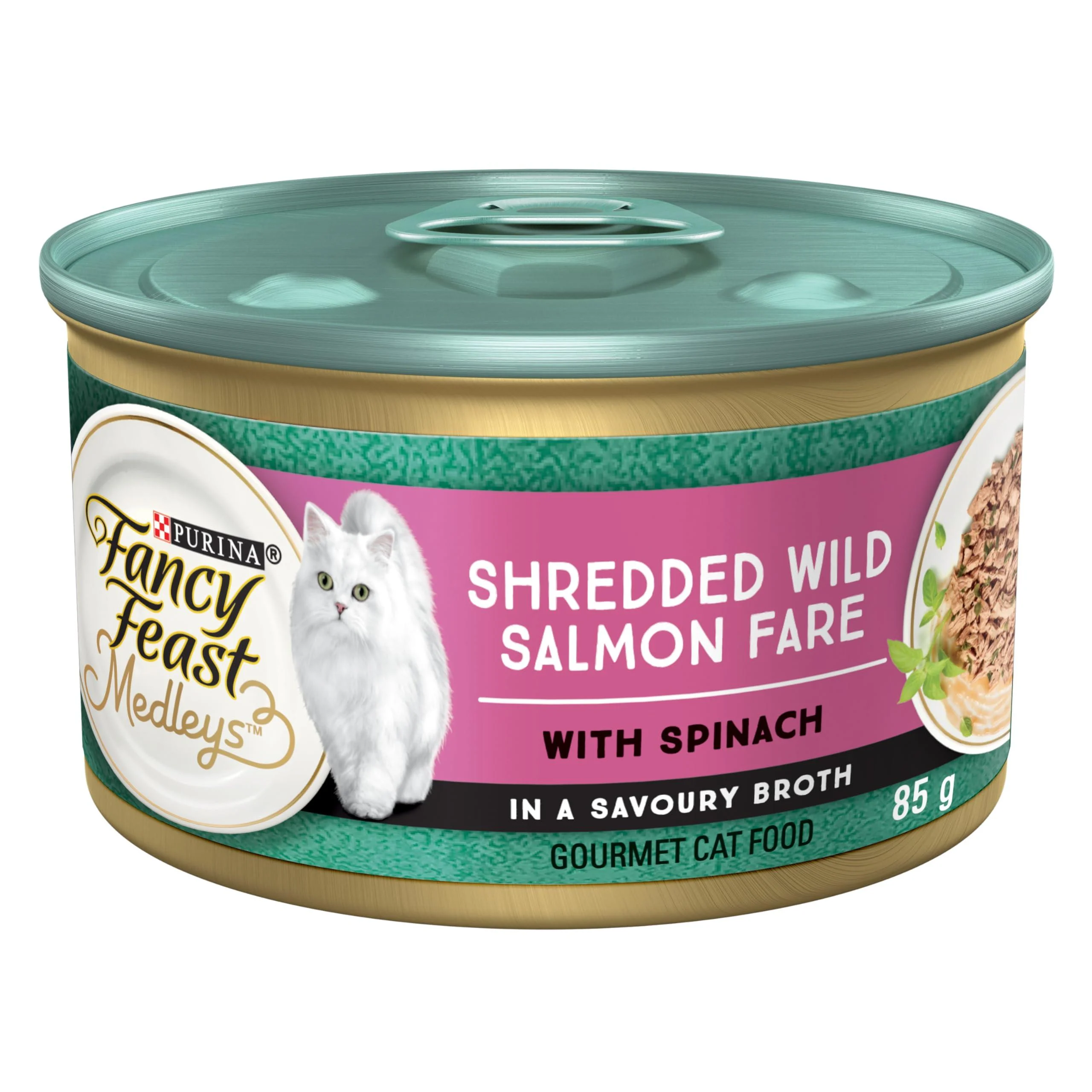 Fancy Feast Medleys Wet Cat Food Shredded Wild Salmon Fare - 85 g Can (24 Pack)