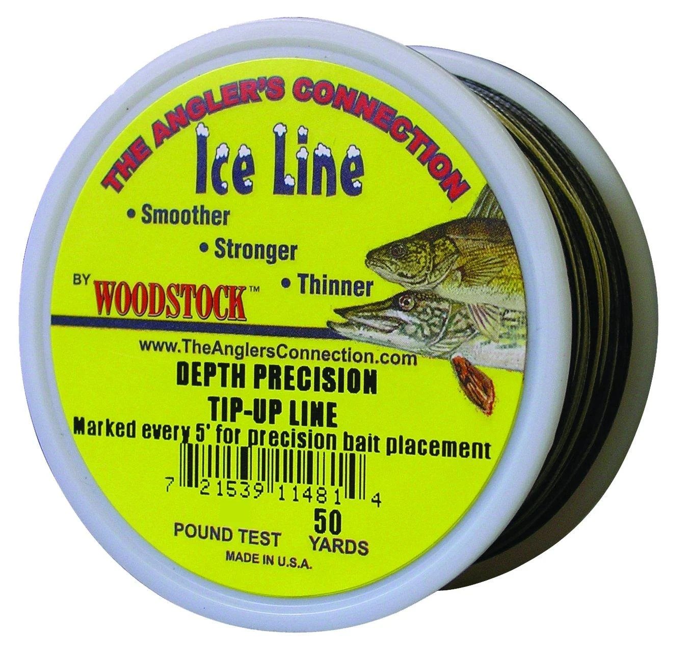 Woodstock Line 12-TU-50-20-MTR 50-Yard Metered Tip-Up Line 20 No., Black/Tan 12/Disp