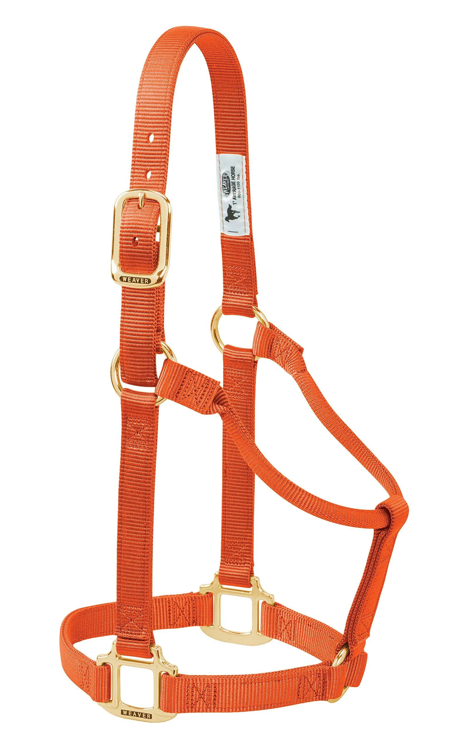 WEAVER Leather Non-adjustable Halter Orange Large Horse