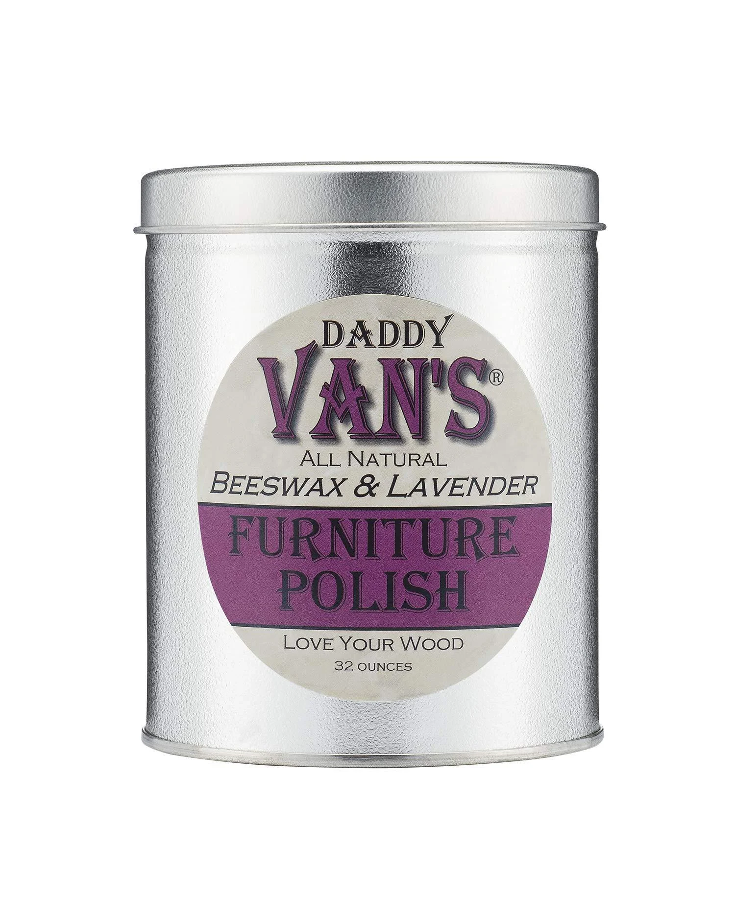Daddy Van's All Natural Beeswax & Lavender Furniture Polish - 32 Ounce Economy Size