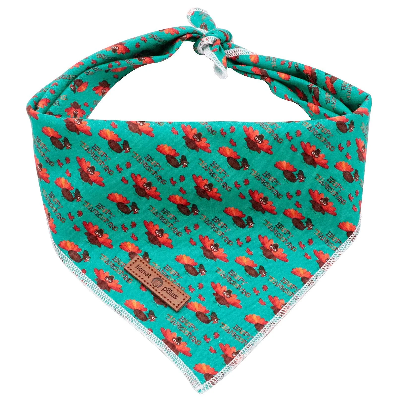 Lionet paws Thanksgiving Bandana for dog headscarf dog hill towel triangular cloth for small medium -sized and large dogs s (1 Pack) turkey