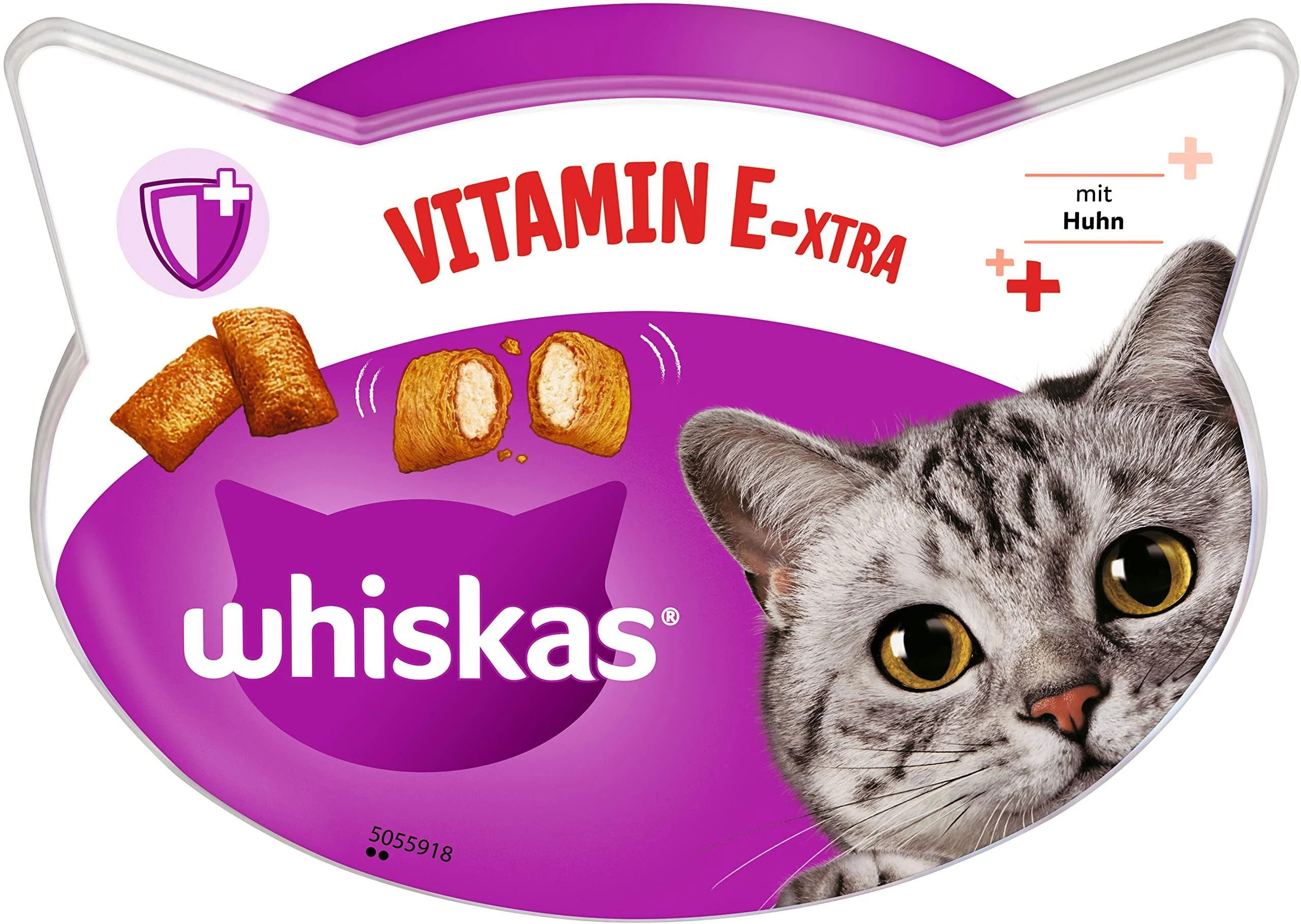 Whiskas vitamin e-xtra cat snack to support the immune system 8x 50g (8 packs)-different product packaging available vitamin e-xtra 50 g (8 Pack)