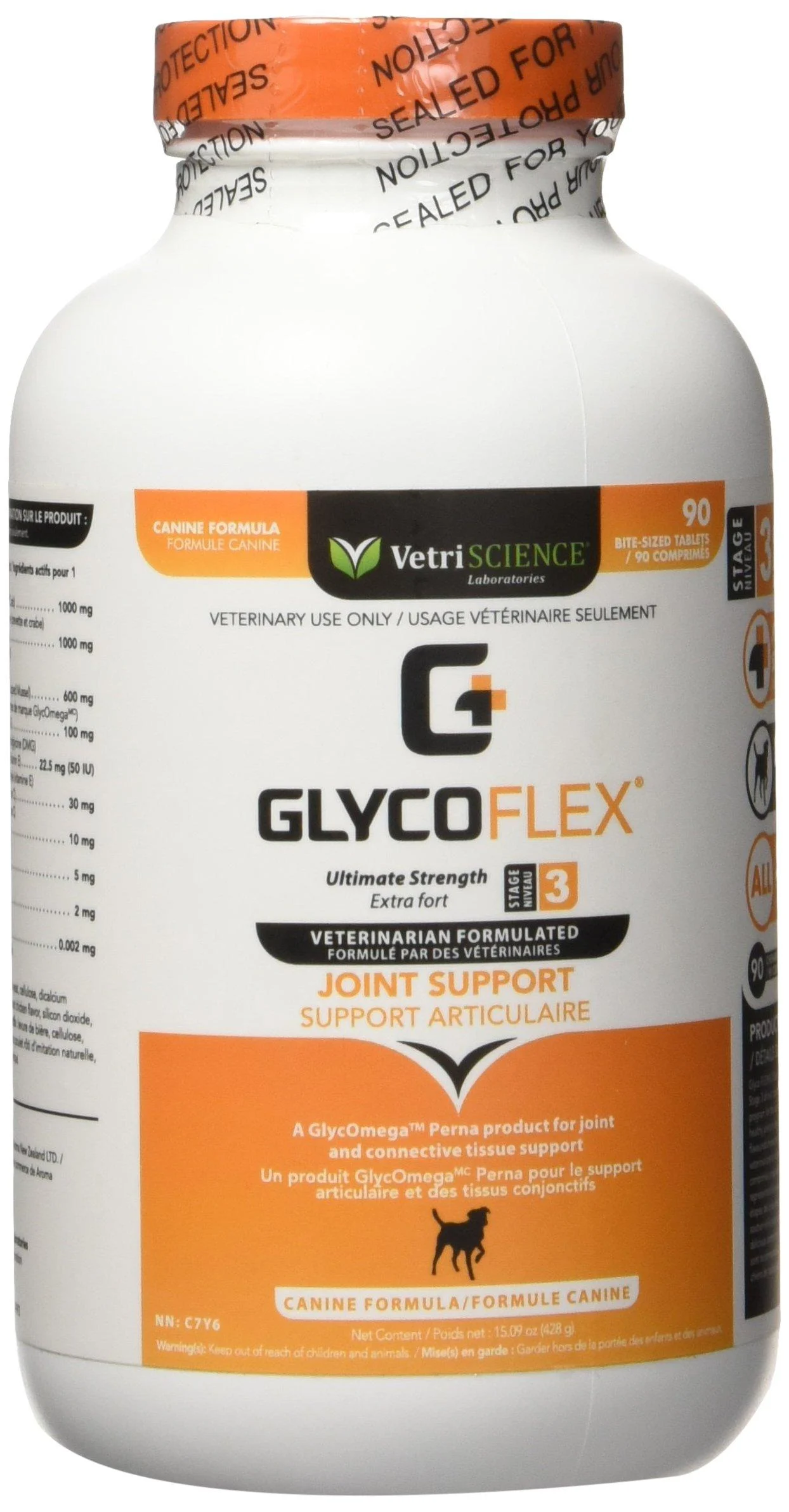 Glycoflex Clinically Proven Hip and Joint Supplement with Glucosamine for Dogs 90 Tablets - Vet Recommended Mobility Support Supplement with DMG MSM and Perna