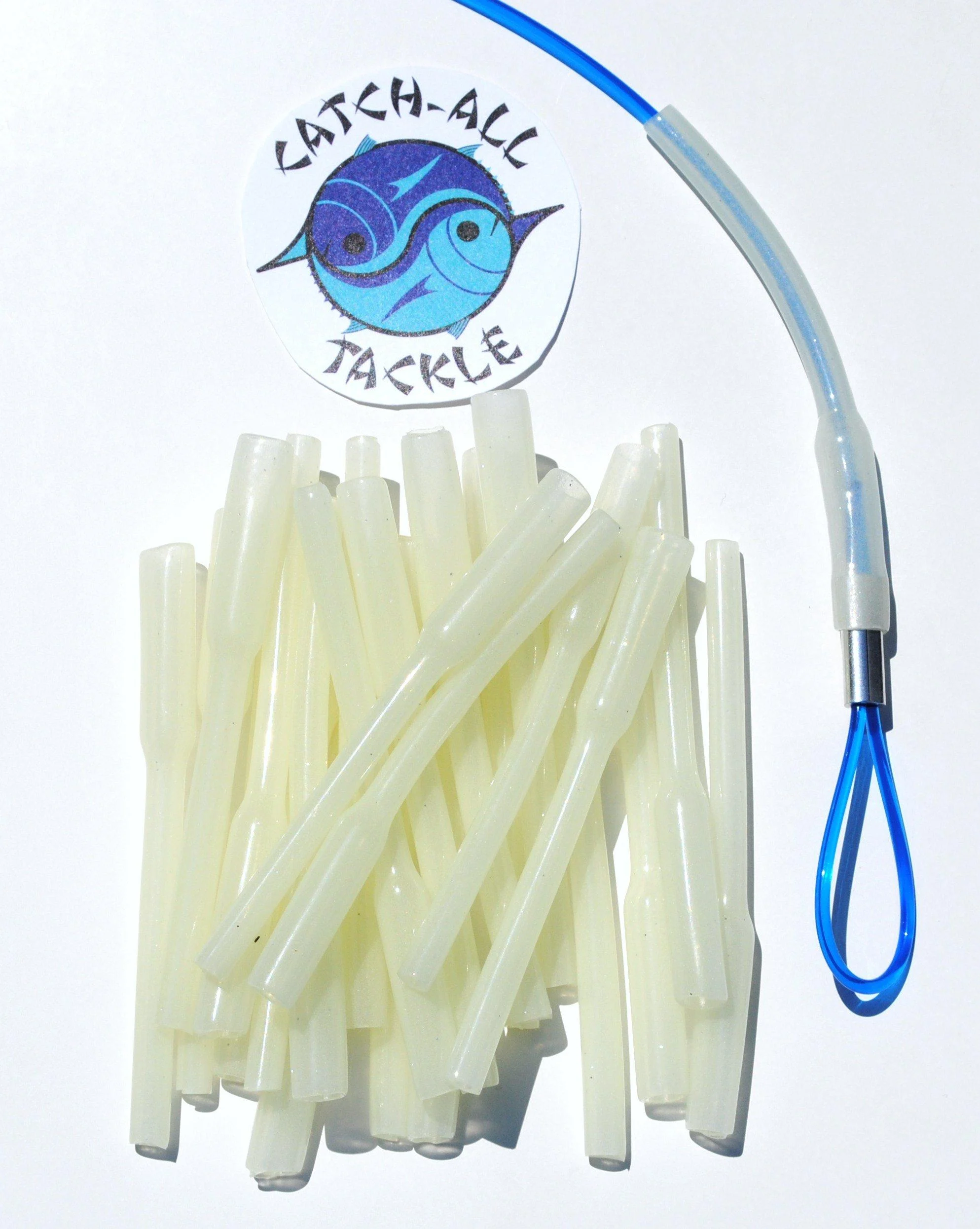 Catch All Tackle Glow Crimp Protectors Deep Drop Rigs 25 Pieces 3" Long