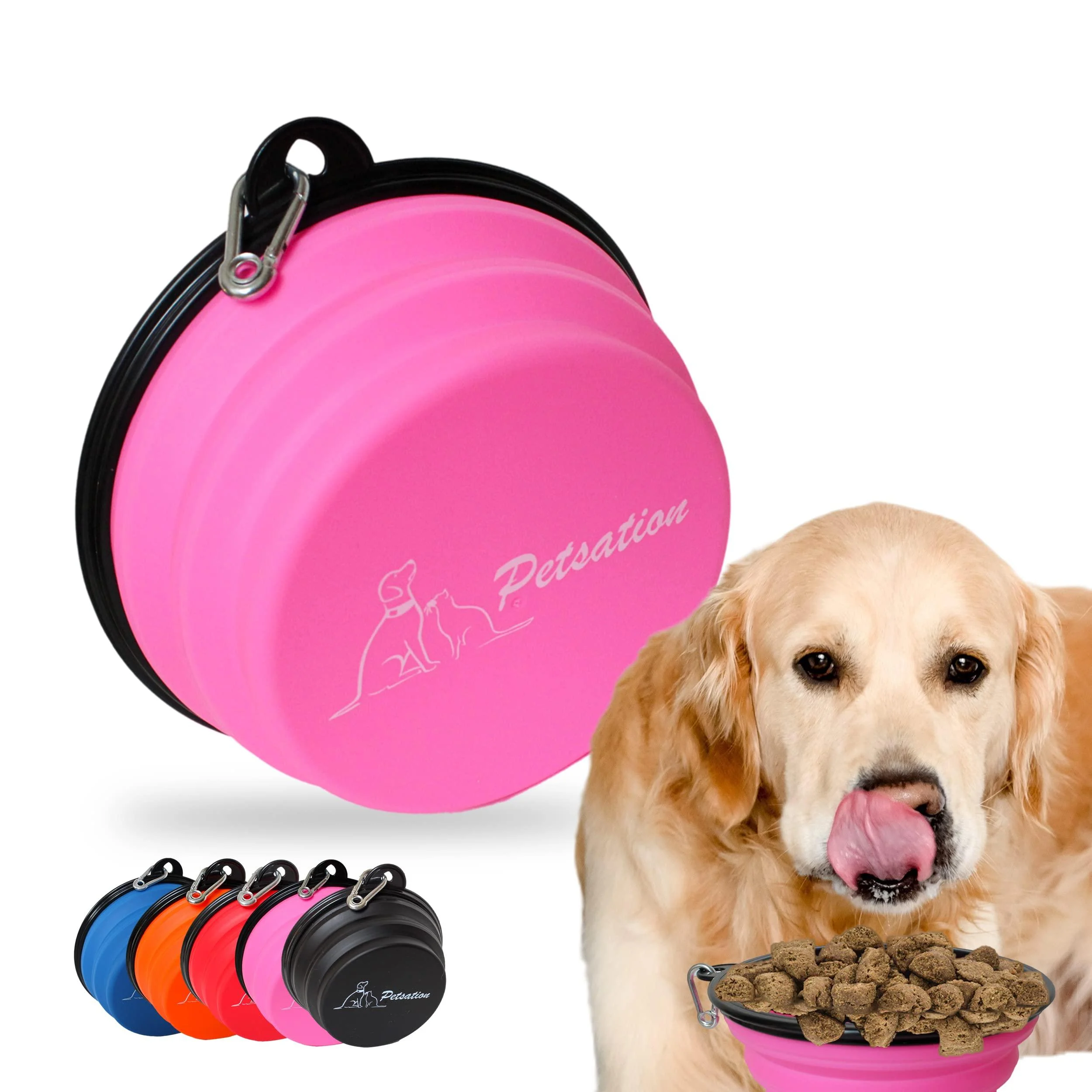 Travel bowl Hun (Pink 2000 ml) 2000 ml Pink - Petsation