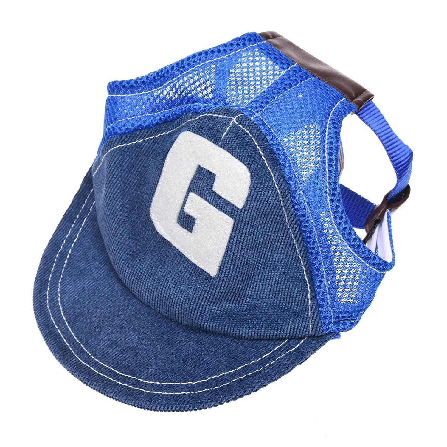Pet Dog Baseball Cap Sport Cap Hat - Outdoor Hat Sun Protection Summer Cap for Small Medium Large Dog (Medium Cap, Blue) Medium Cap Blue