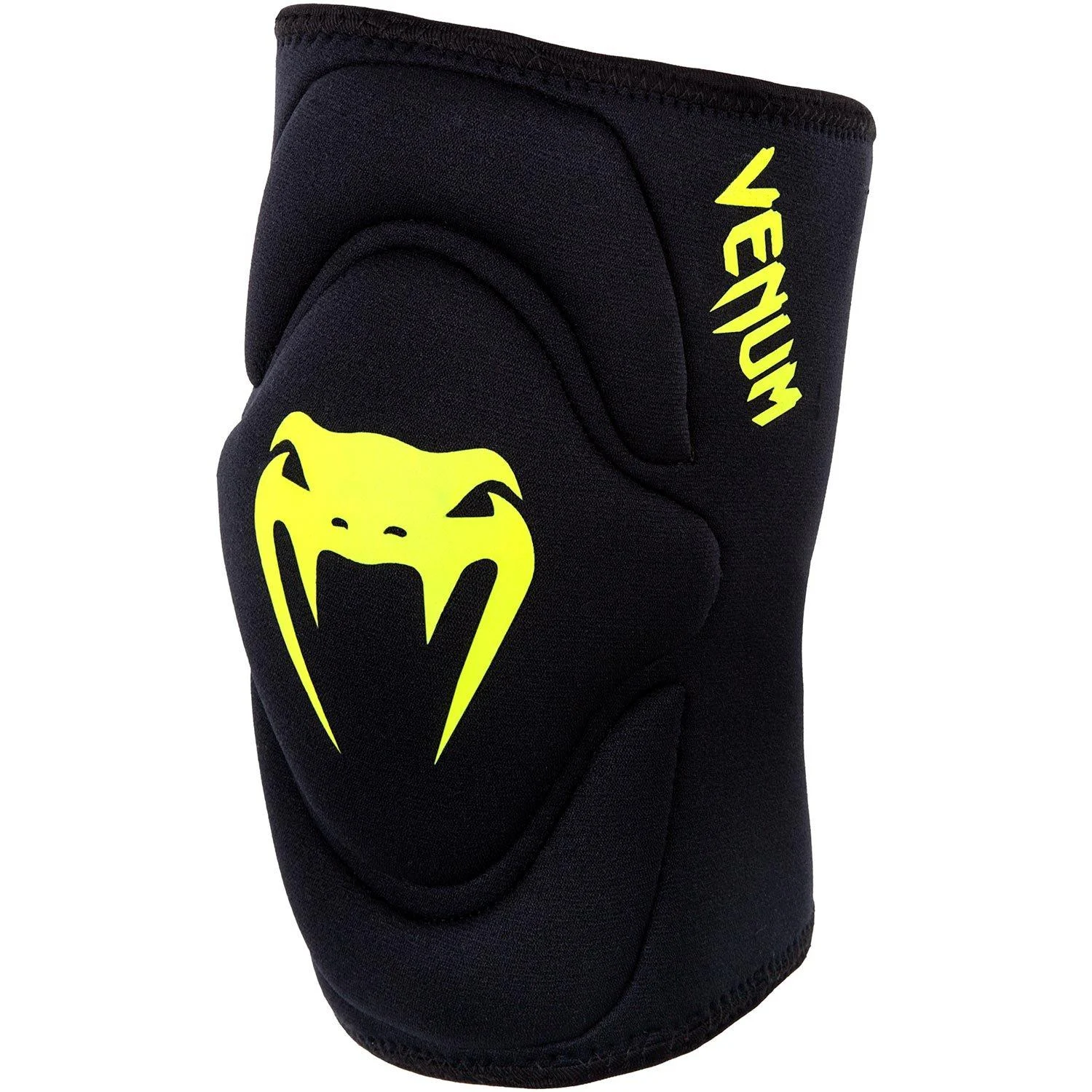 Venum Kontact Gel Knee Pad, Black/Neo Yellow, Medium/Large