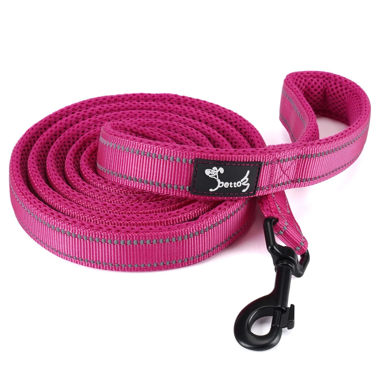 Dog Leash Pet Durable Leash Strap Padded for Puppy Pet Leash Rope 2 m (1 Pack) Pink - PETTOM
