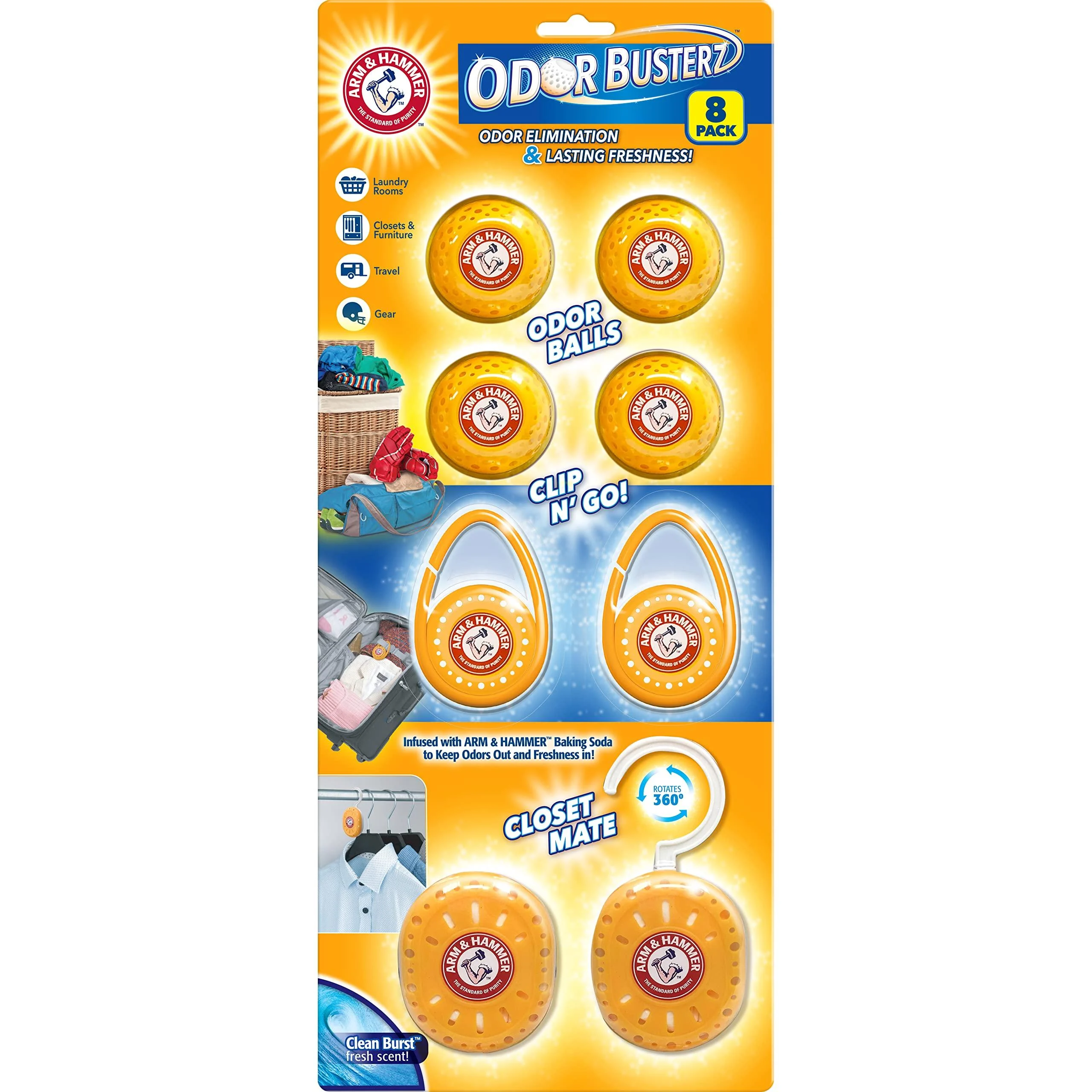 Arm & Hammer Odor Busterz Deodorizer Collection, 8 Count
