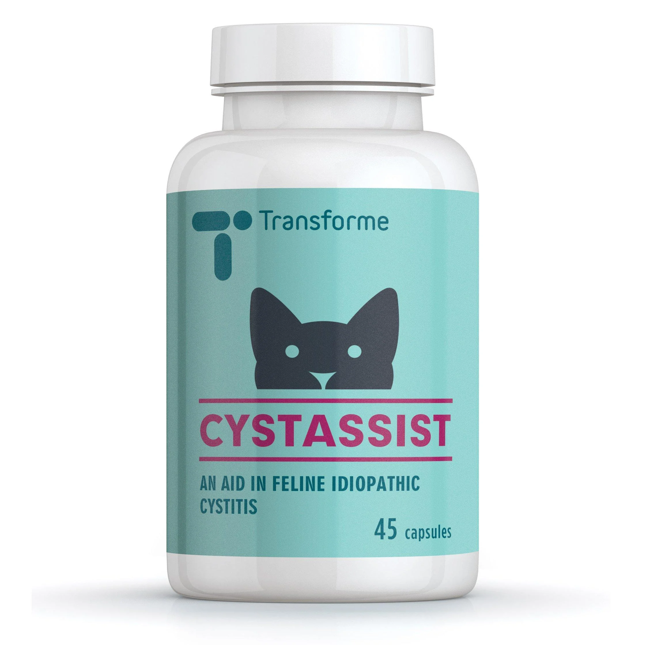 Transforme Cystassist Feline Urinary Tract Supplement Support for Cats of All Ages 45 Capsules