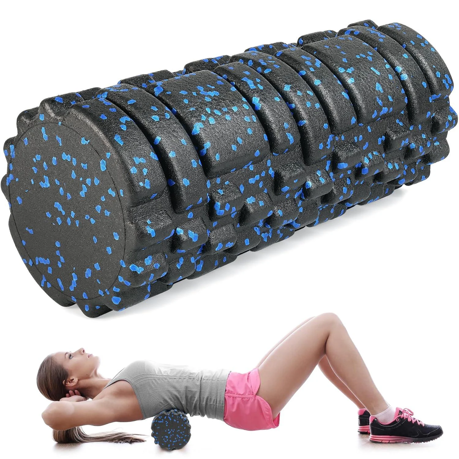 Fascia roll massage roller fascia roll spine foam scooter aids for muscle tension/pressure alleviate fascia training muscle groups (32cm x 13cm) - Huoberr