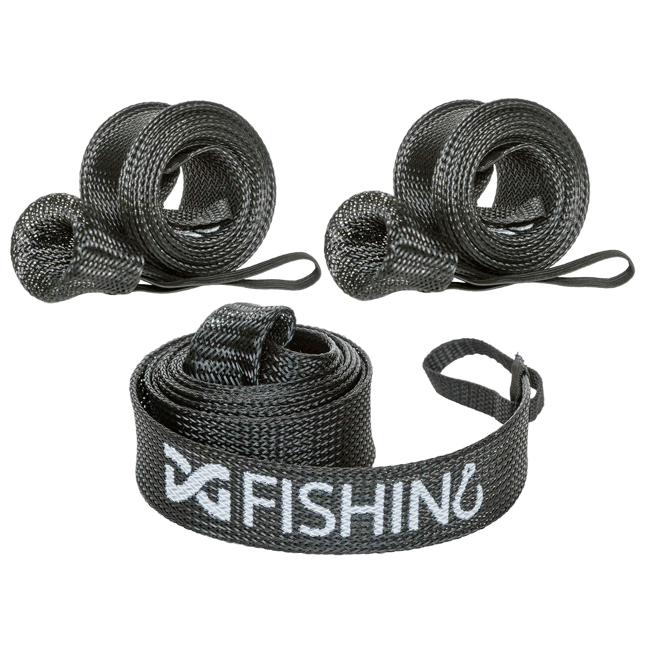 DynoGoods Fishing Rod Sleeve, 3 Pack, 7ft Spinning Rod Protector/Rod Sock/Rod Cover Black