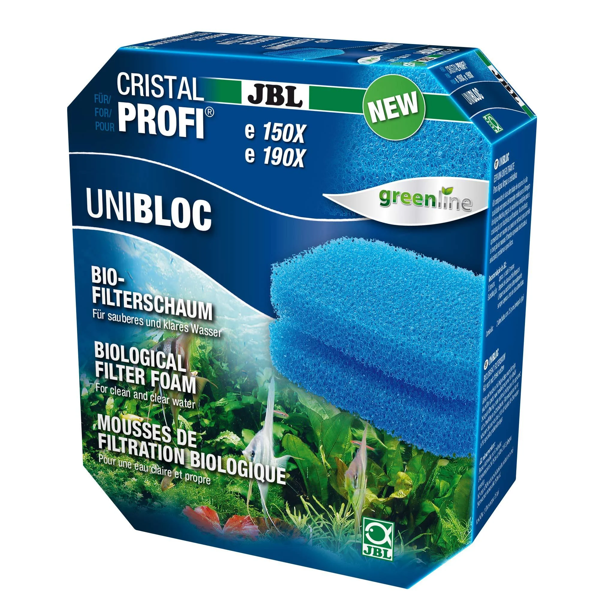JBL UniBloc 6016200 Bio-filter foam insert for aquarium filter CristalProfi e 150X e 190X 2-pack For CristalProfi e15/1900/1-2
