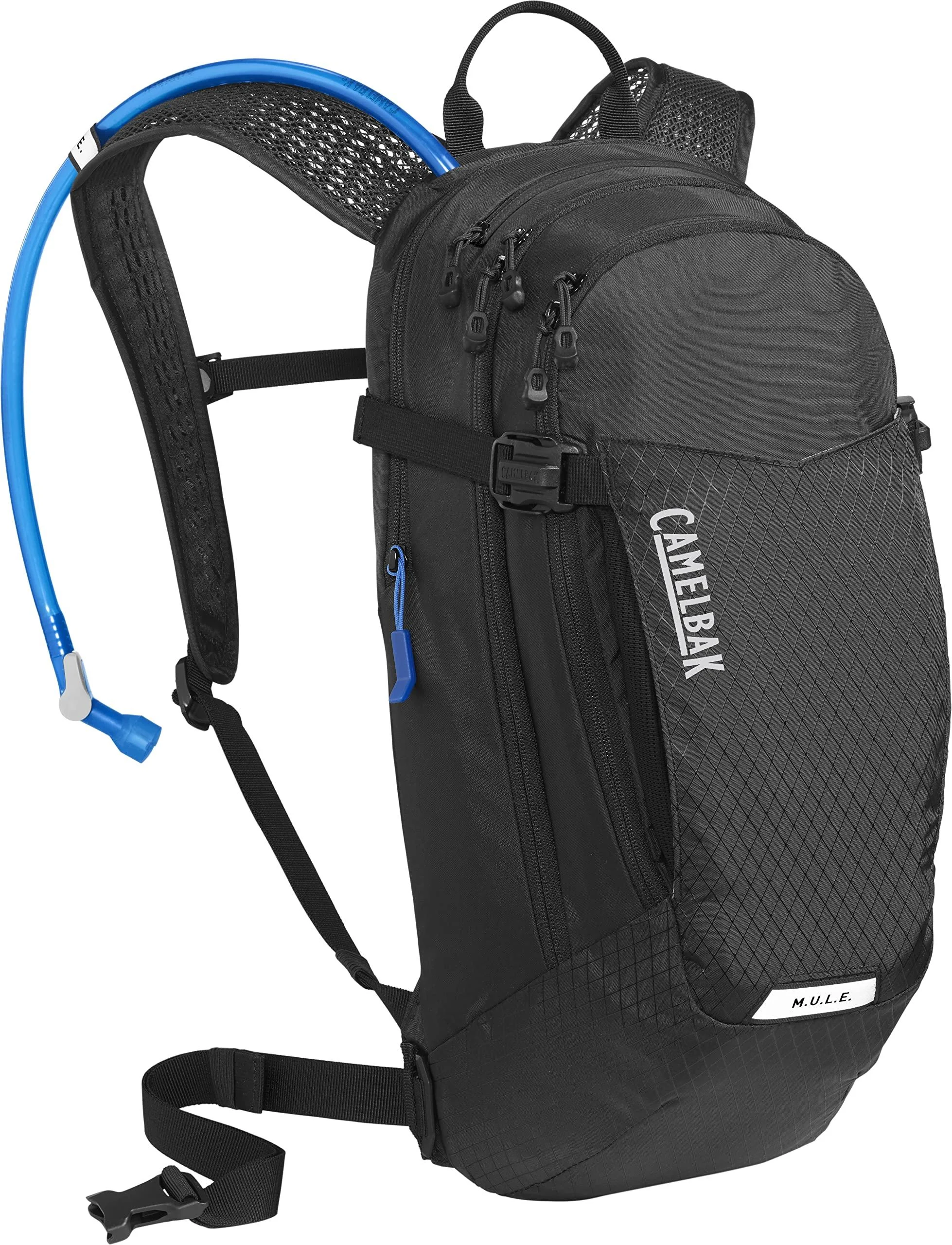 CamelBak M.U.L.E. 12 Mountain Biking Hydration Backpack - Easy Refilling Hydration Backpack - Magnetic Tube Trap 100oz Black