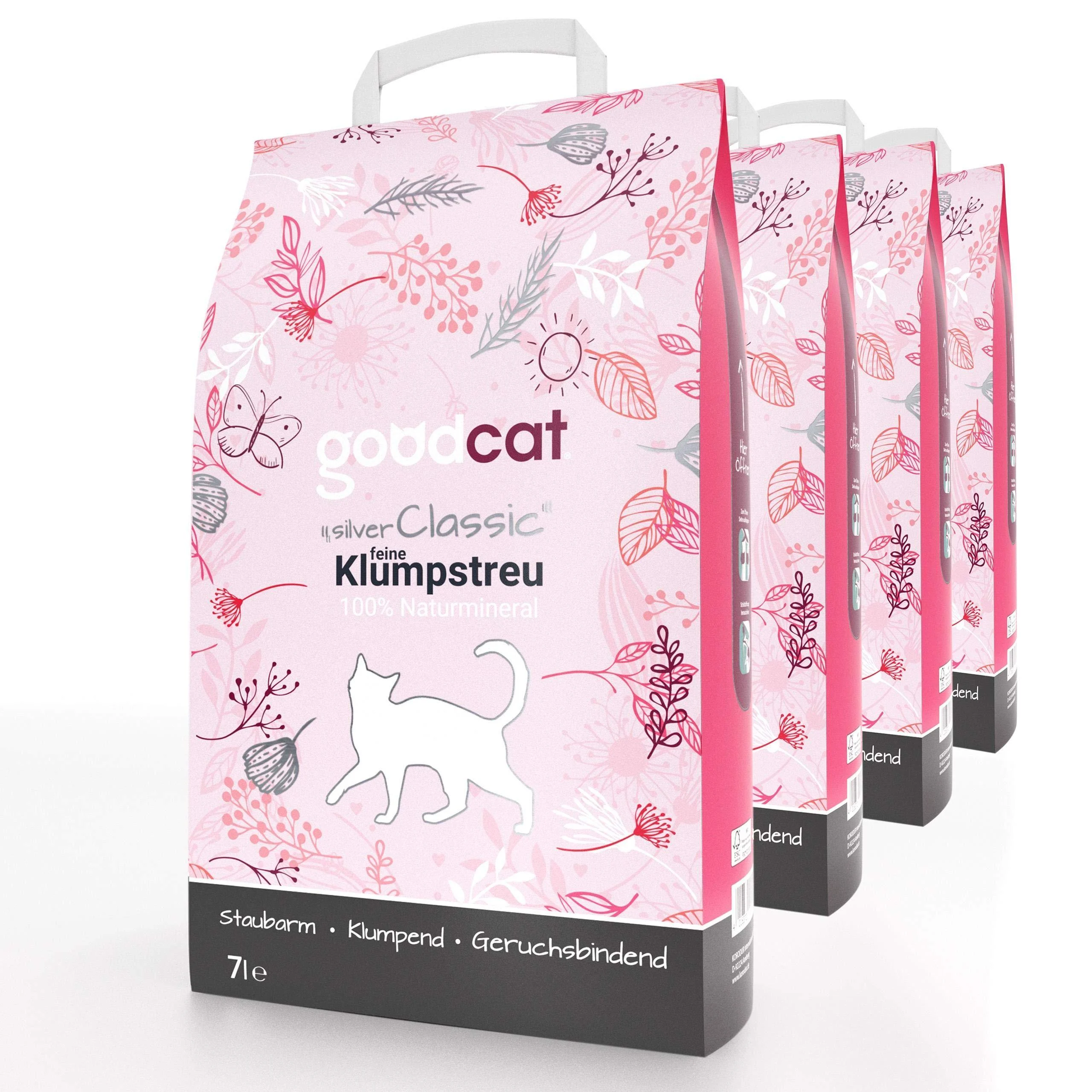 goodcat Silver Classic cat litter - clumping litter (4x7 liters) 7 l (pack of 4)