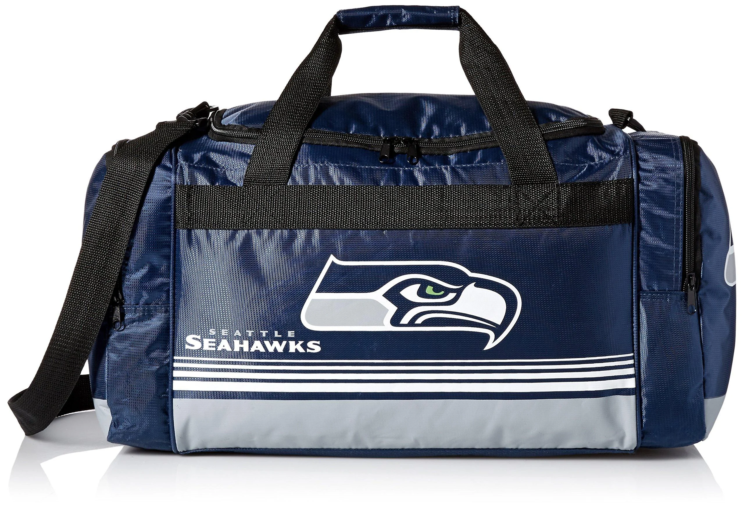Seattle Seahawks Medium Striped Core Duffle Bag - FOCO