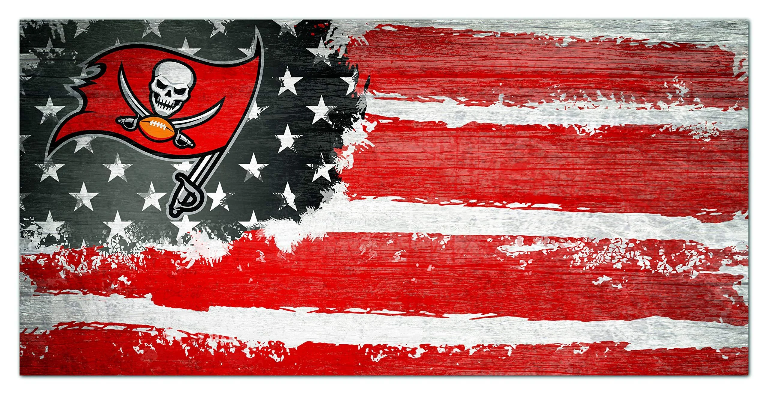 Fan Creations NFL Tampa Bay Buccaneers Unisex Tampa Bay Buccaneers Flag Sign, Team Color, 6 x 12 (N1007-TBB)