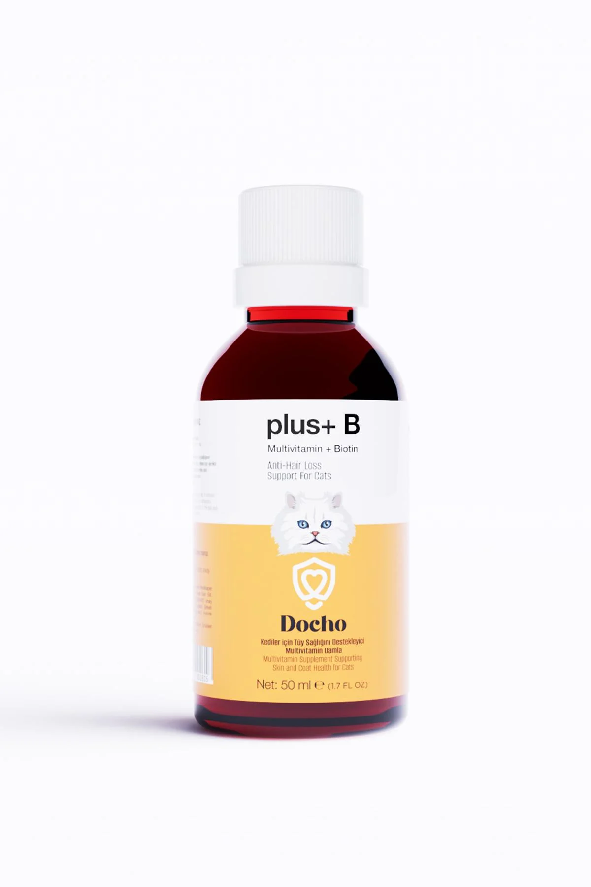 Docho Cat Hair Health Supporting Drops with Biotin and Multivitamin Content 50 ml