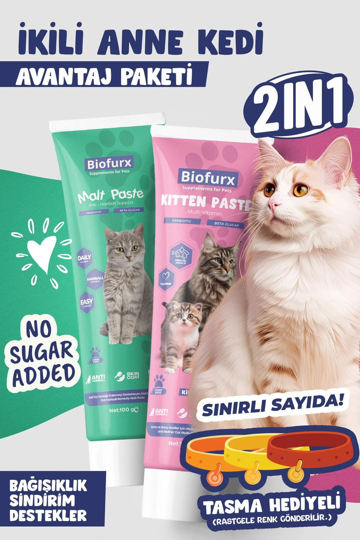 Biofurx Malt & Kitten Paste - Double Advantage Pack (ANTI-HAIRBALL NURSING MOTHER MULTIVITAMIN)