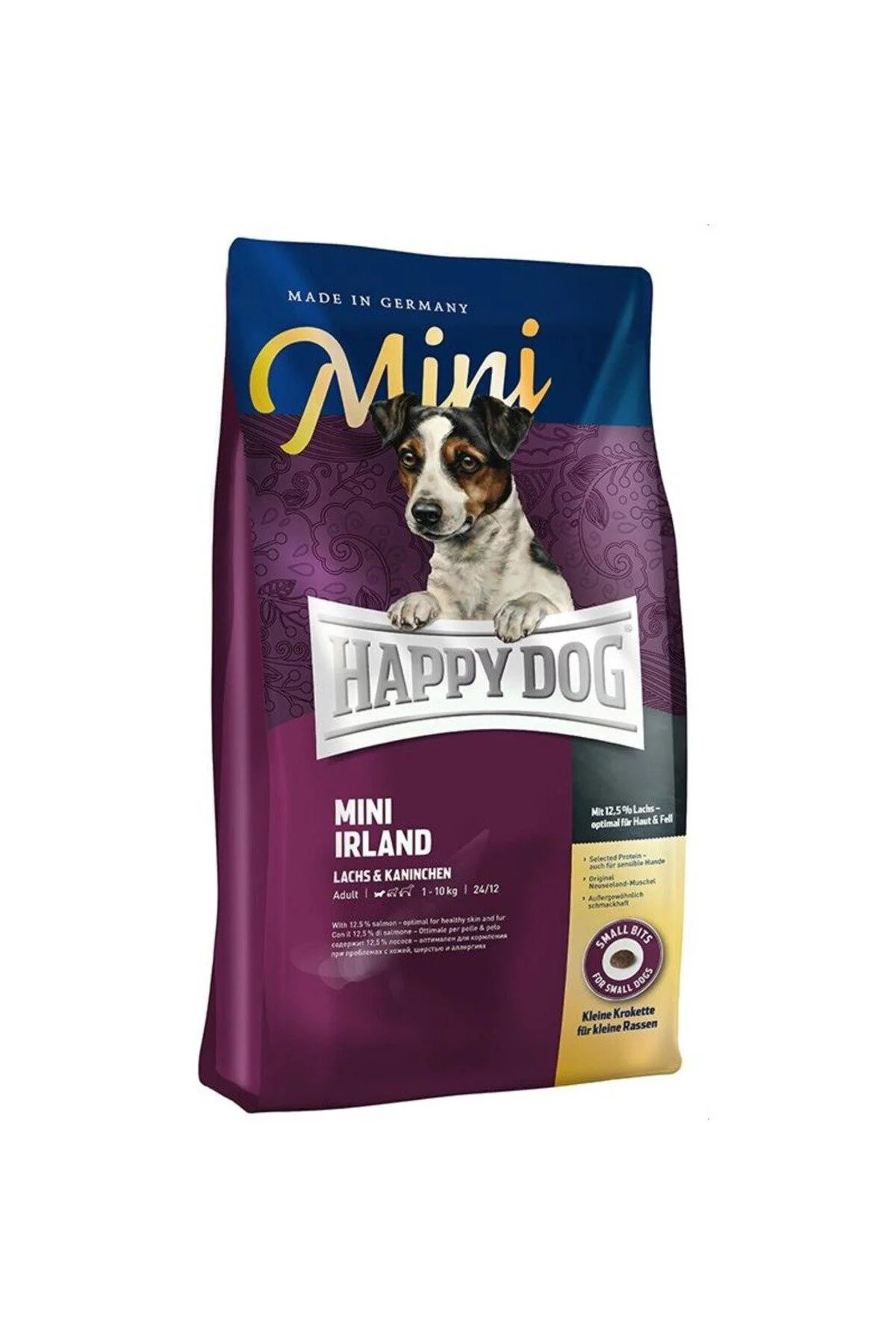 Happy Dog Mini Irish Rabbit and Salmon Small Breed Dog Food 4 Kg