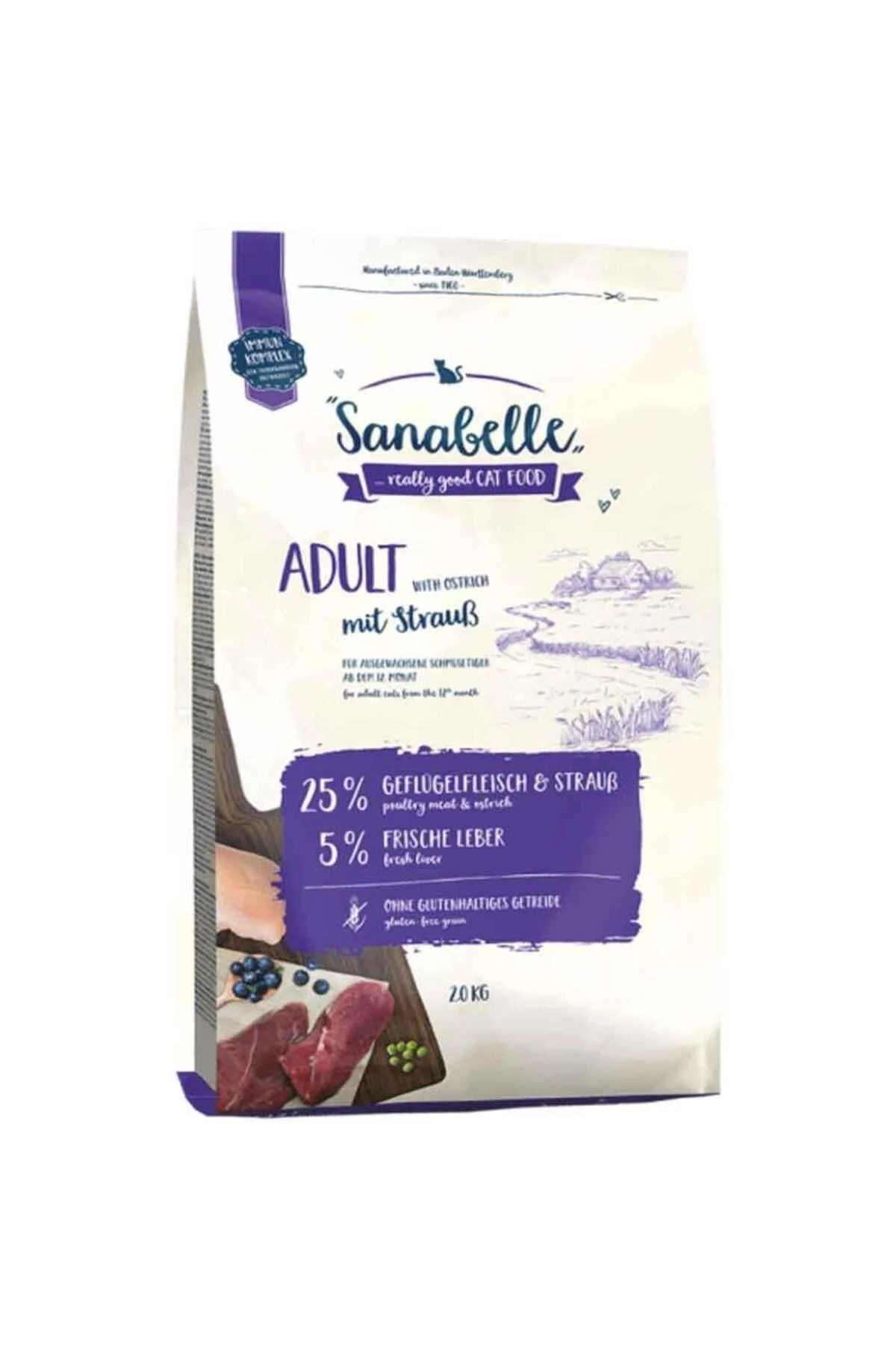 Sanabelle Ostrich Ostrich Cat Food 10 Kg