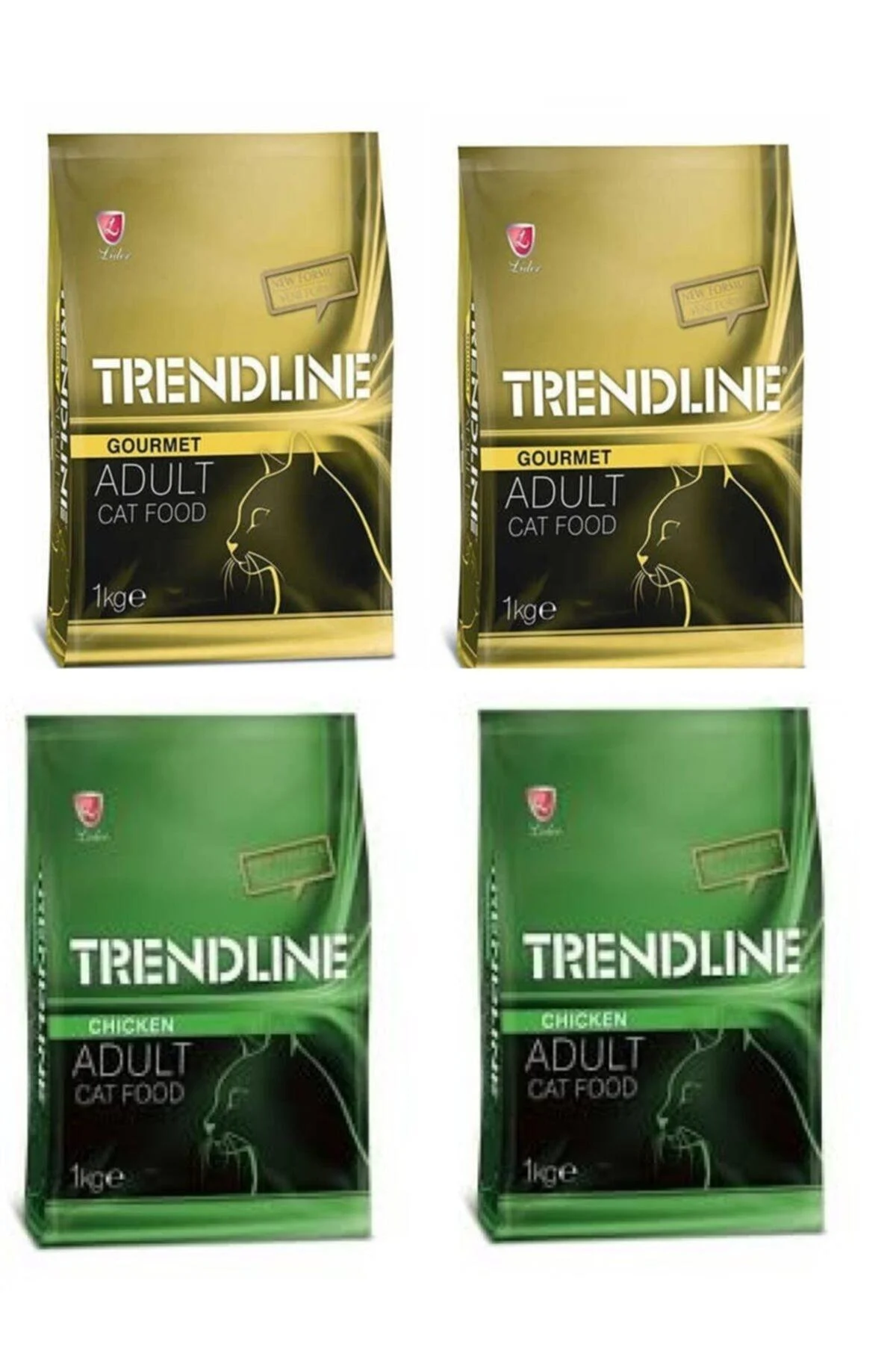 Trendline Chicken Meat-Gourmet Cat Food 1 kg X 4 Pieces