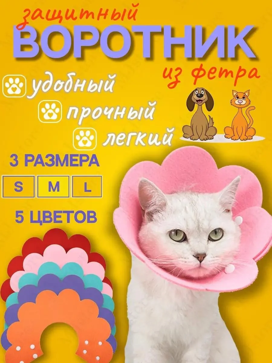 MJstore139 Protective soft collar cone for cats and dogs